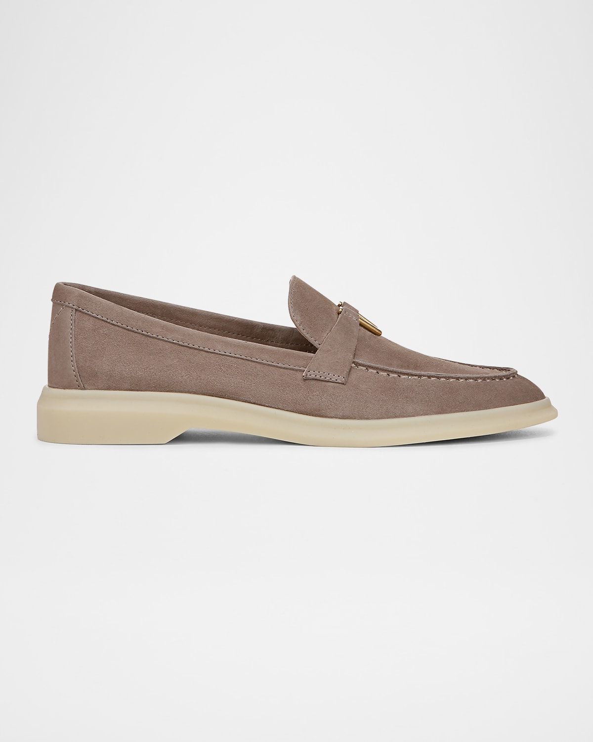Ailey Suede Medallion Slip-On Loafers