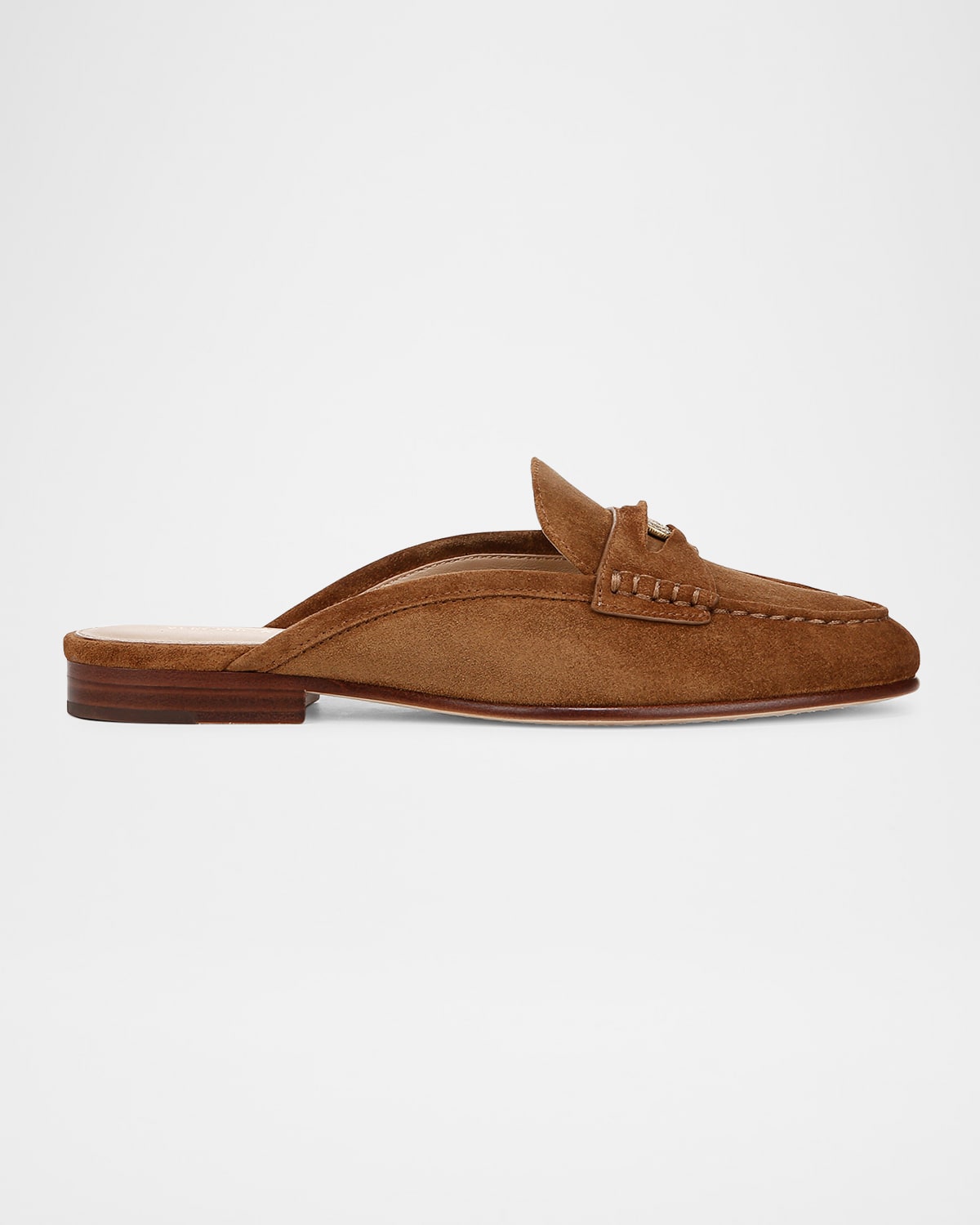 Suede Penny Loafer Mules