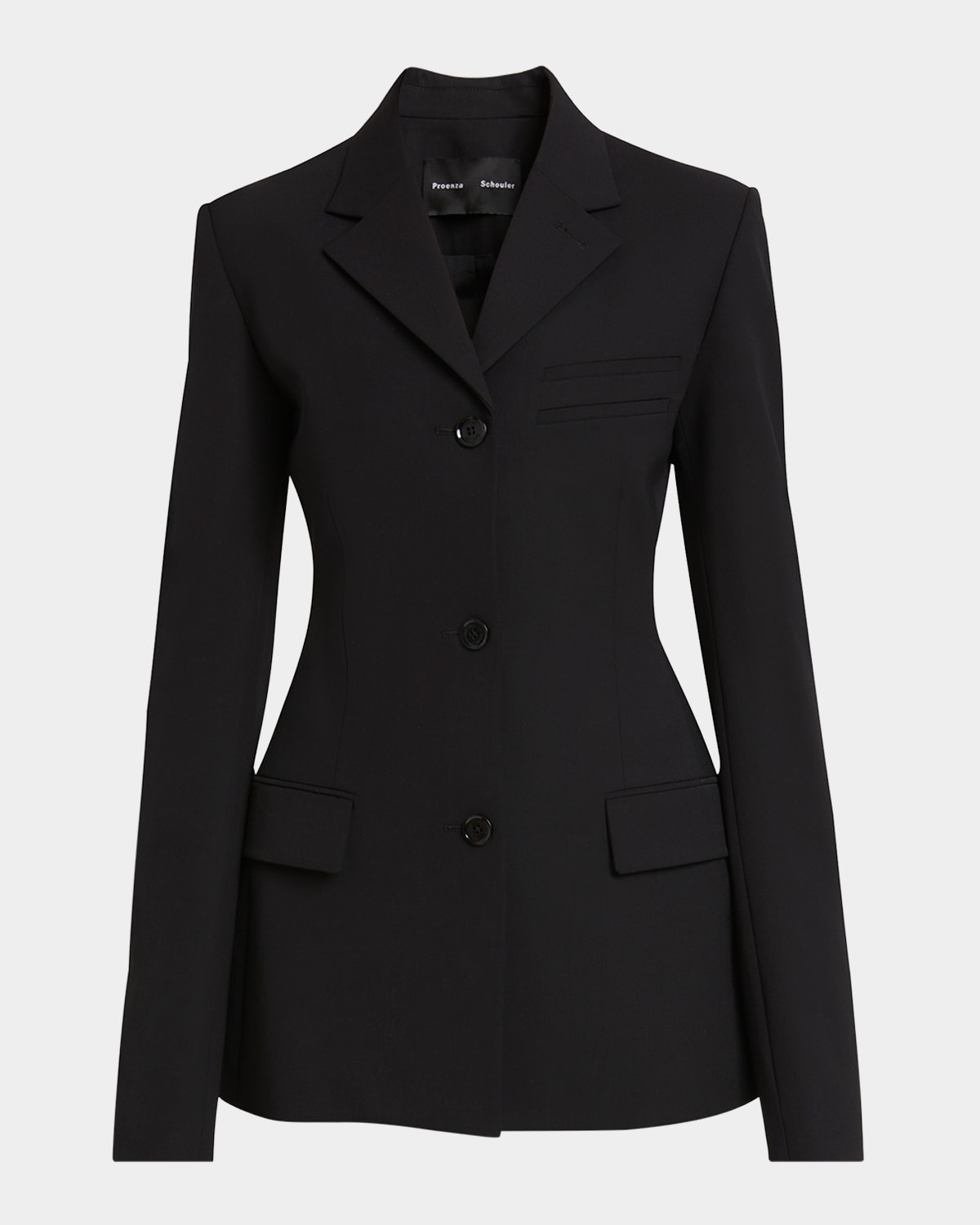 PROENZA SCHOULER LARK WOOL GABARDINE SUITING BLAZER 