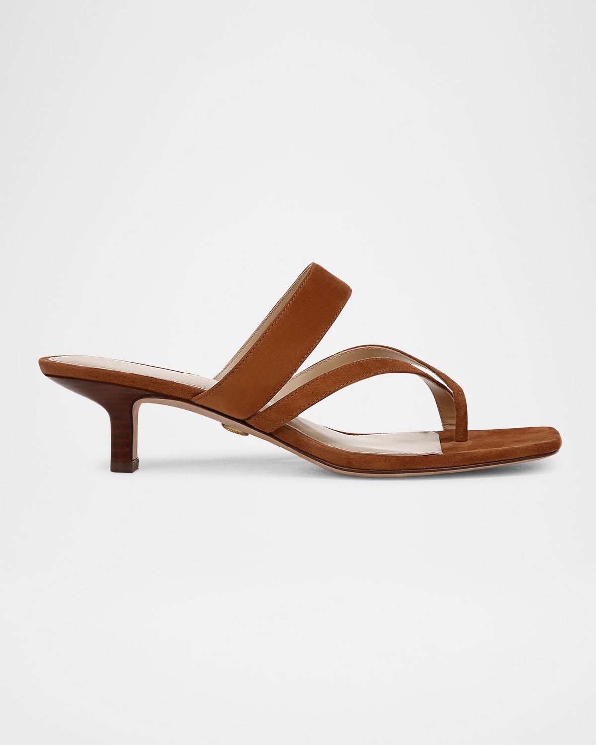 Shop Veronica Beard Alanis Leather Crisscross Slide Sandals In Hazelwood Brown Suede