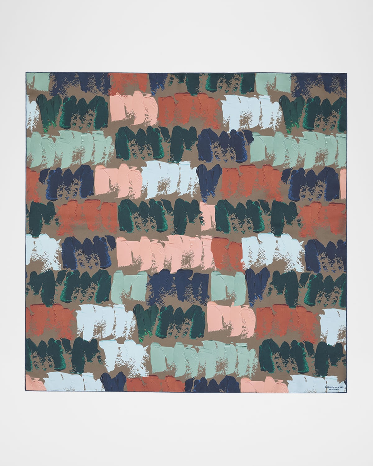Lafayette 148 Painter's Palette Print Silk Twill Scarf-concrete Multi-one In Concrete Multi