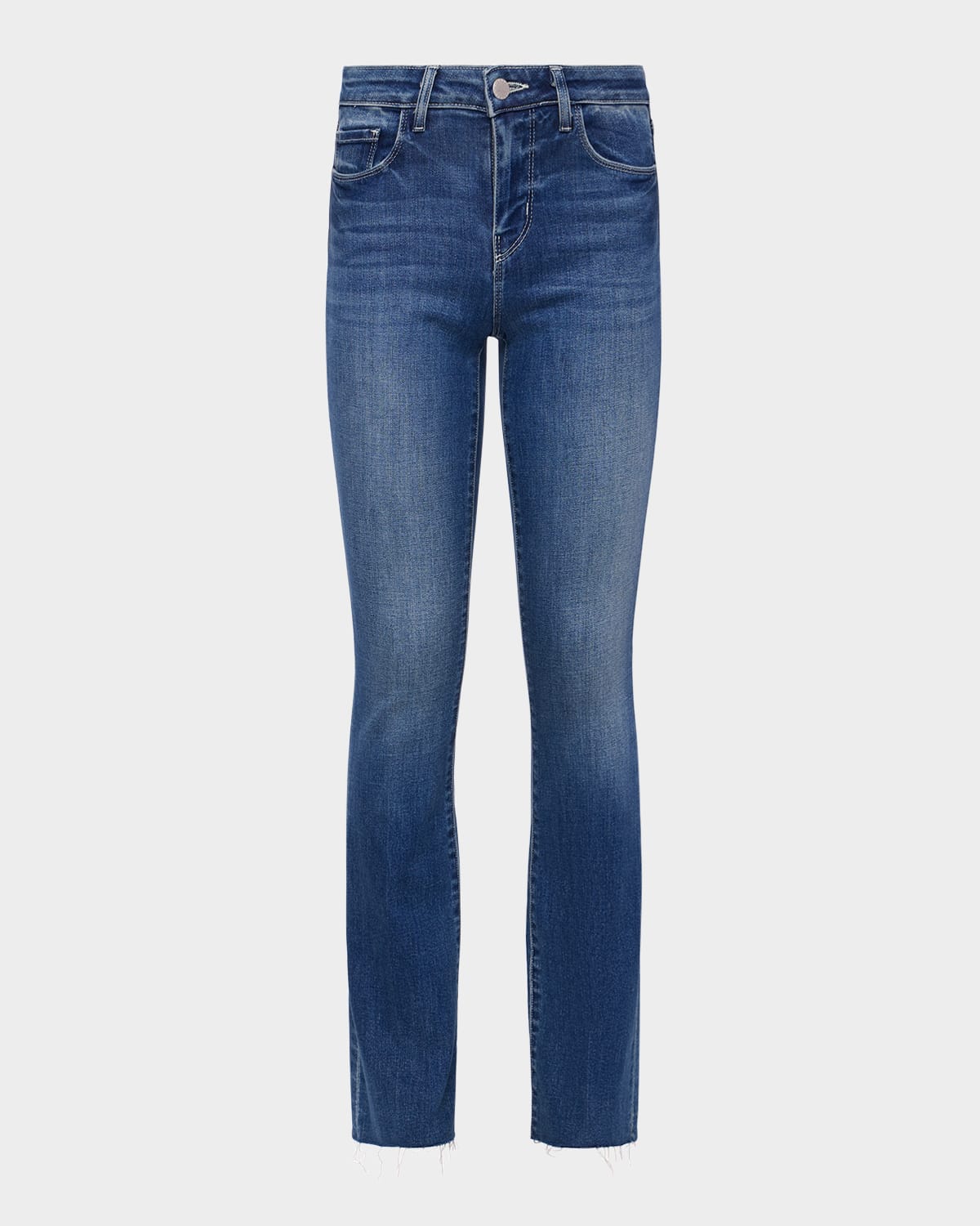 L Agence Sneeki Low-rise Sneaker Straight Jeans In Stanton