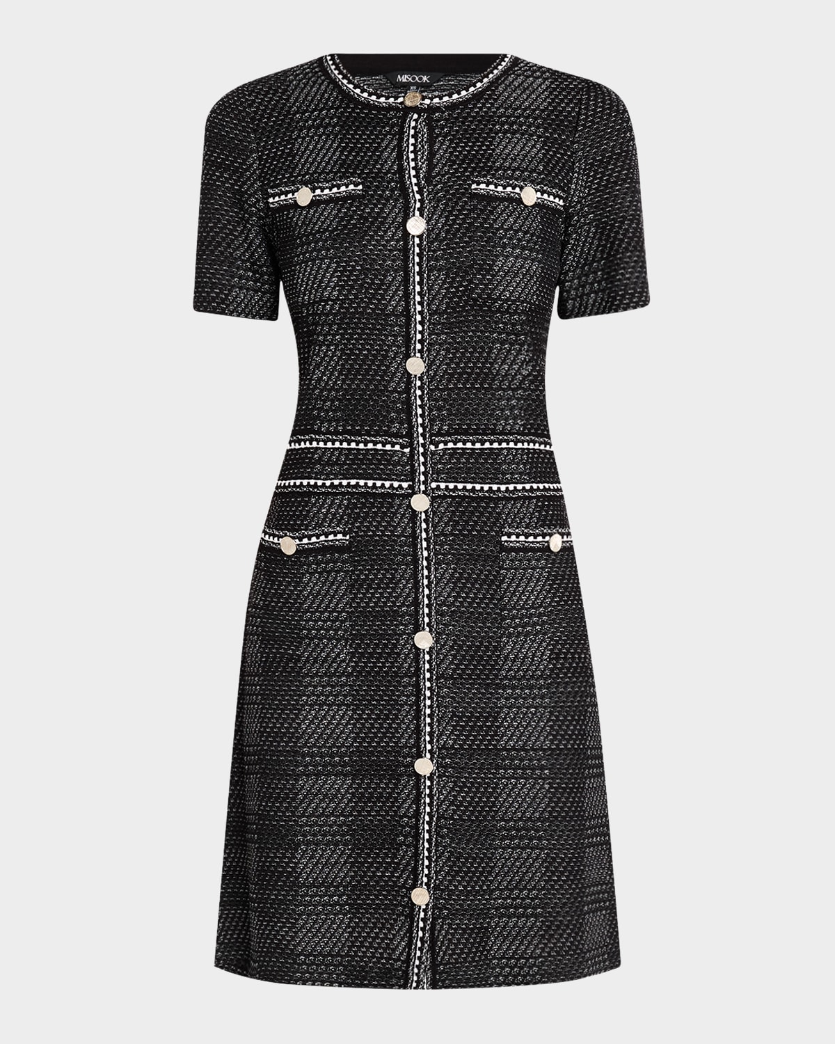 Modern-Fit Embroidered Knit Dress