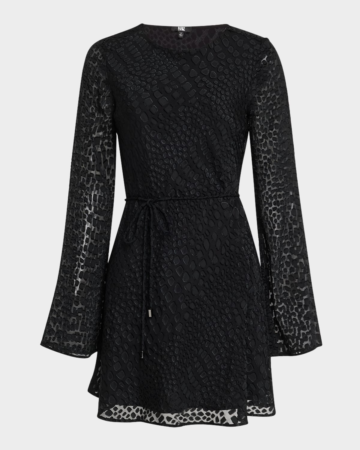 PAIGE CARMELYN CROC BURNOUT MINI DRESS 