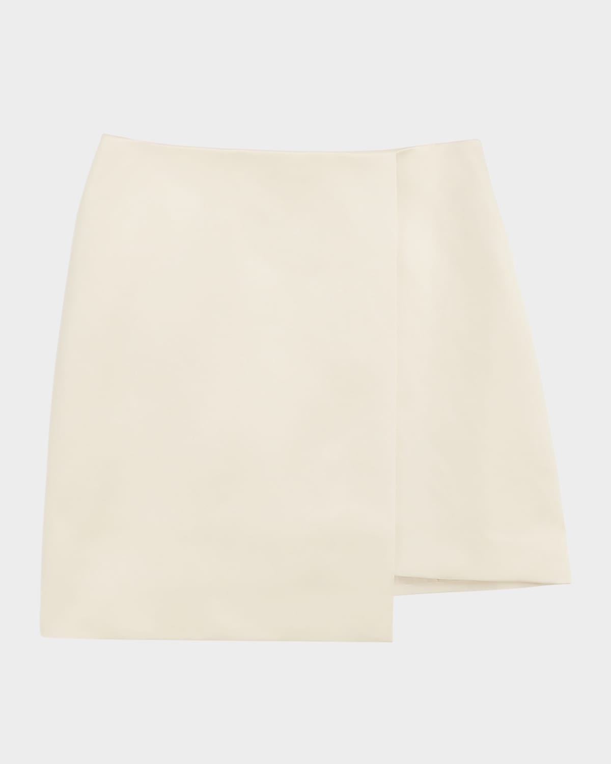 Shop By Malene Birger Raye Asymmetric A-line Mini Skirt In Oyster Gray