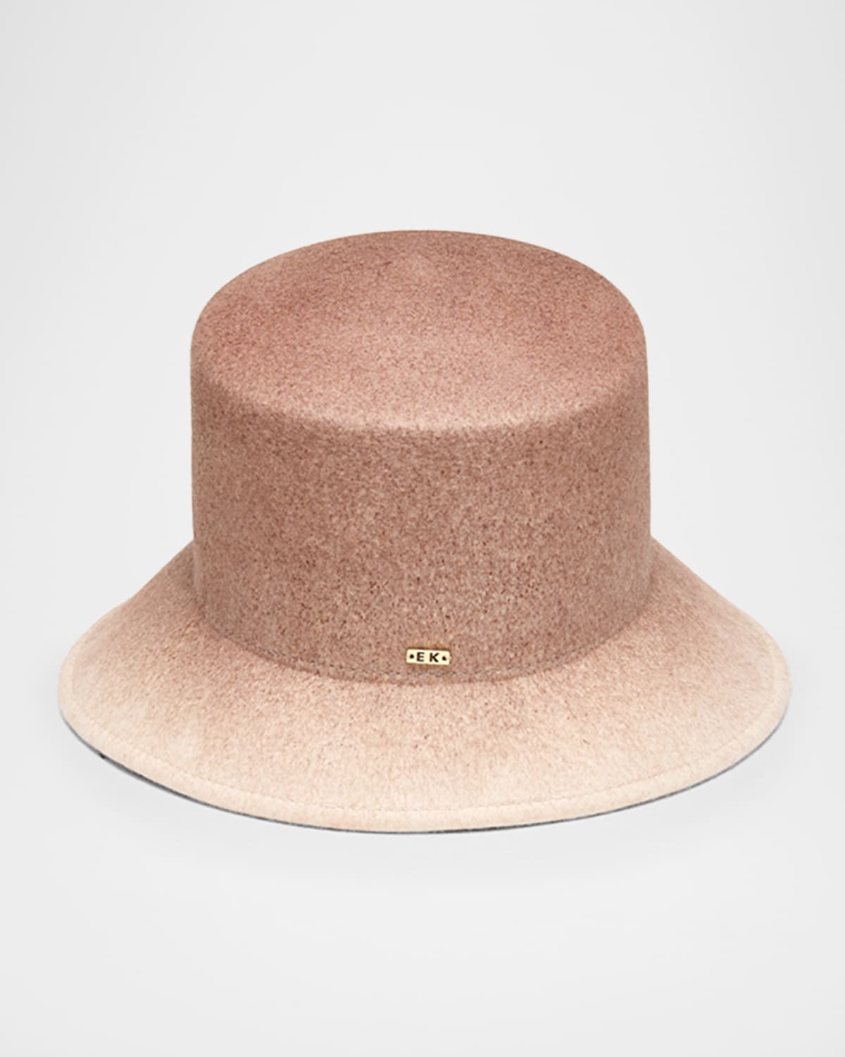 Eugenia Kim Ruby Gradient Asymmetric Bucket Hat In Fawn Ivory