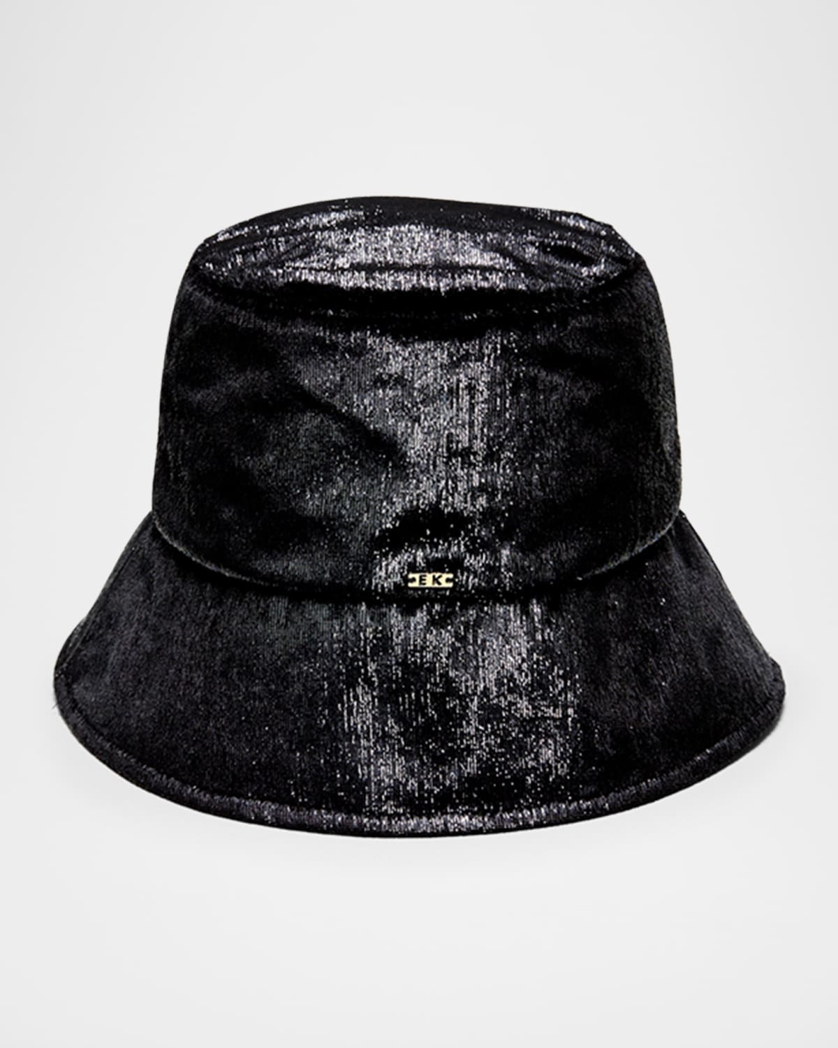 Eugenia Kim Women's Yuki Metallic Velvet Bucket Hat In Black