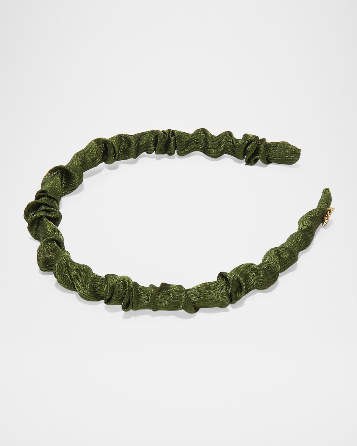 Lele Sadoughi Jessie Ruched Headband In Pine Green 300