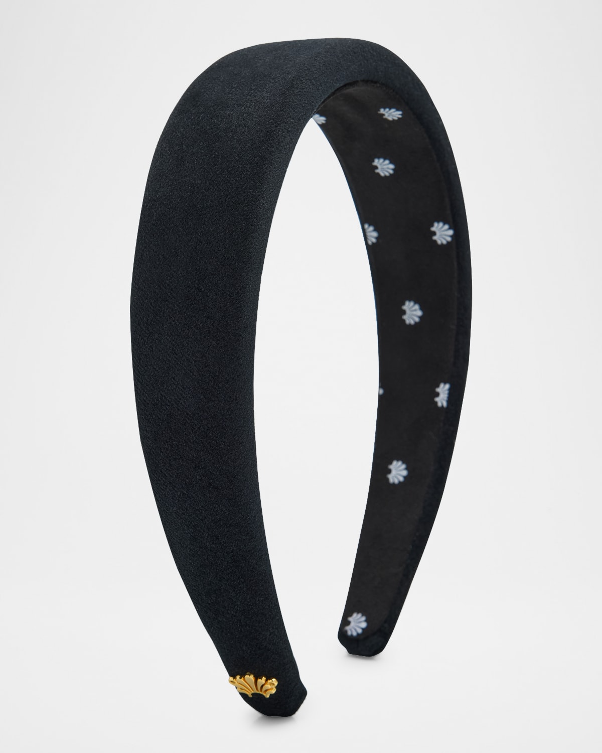 Lele Sadoughi Alice Velvet Padded Headband In Jet 001