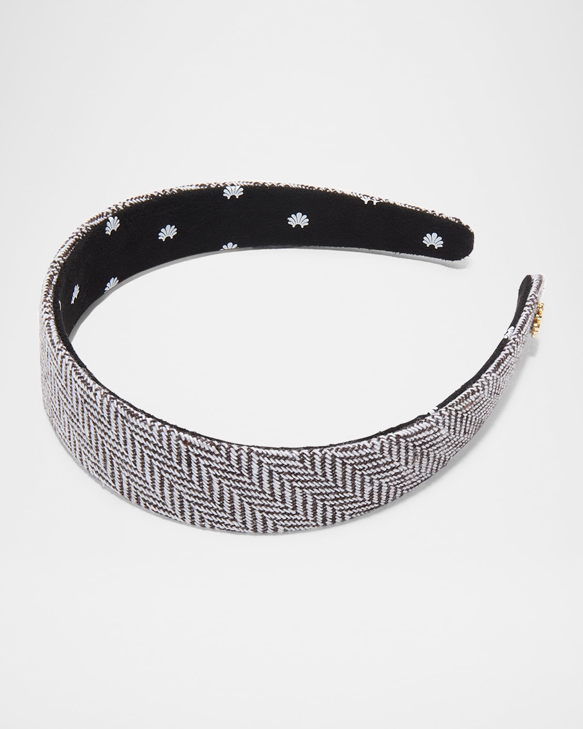 Lele Sadoughi Bessette Tweed Headband In Jet 001