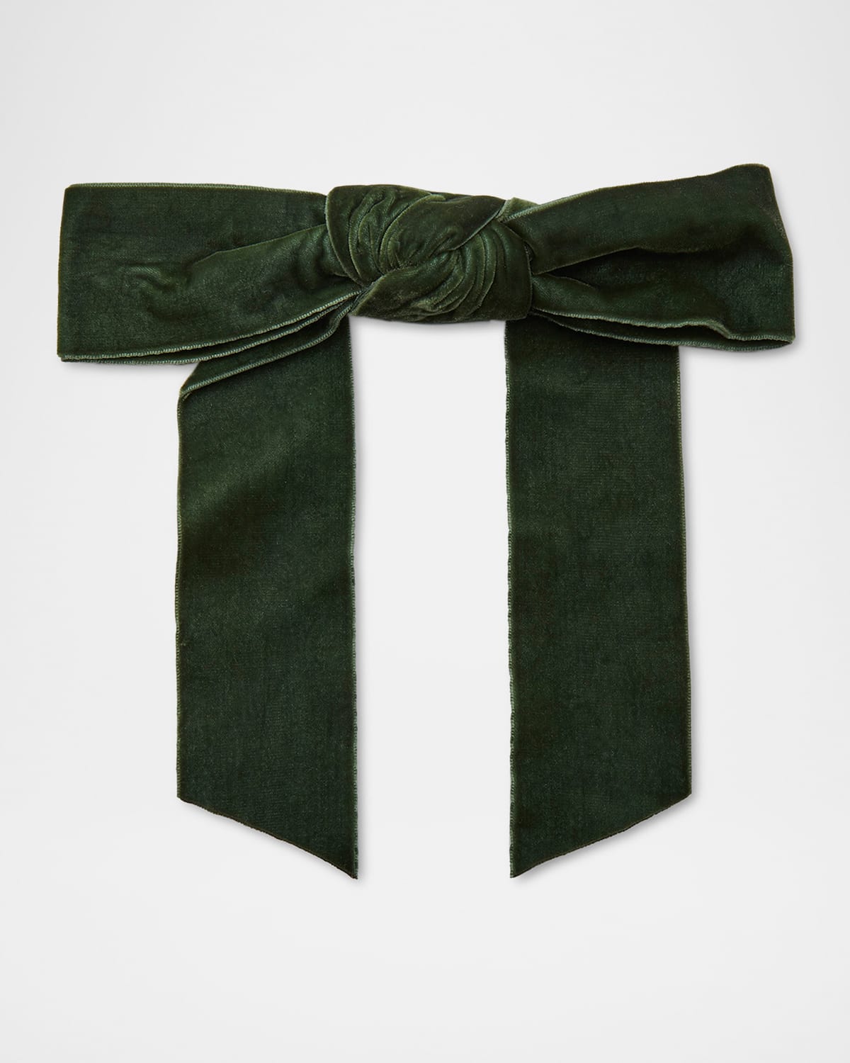 Lele Sadoughi Shirley Velvet Bow Barrette In Pine Green 300