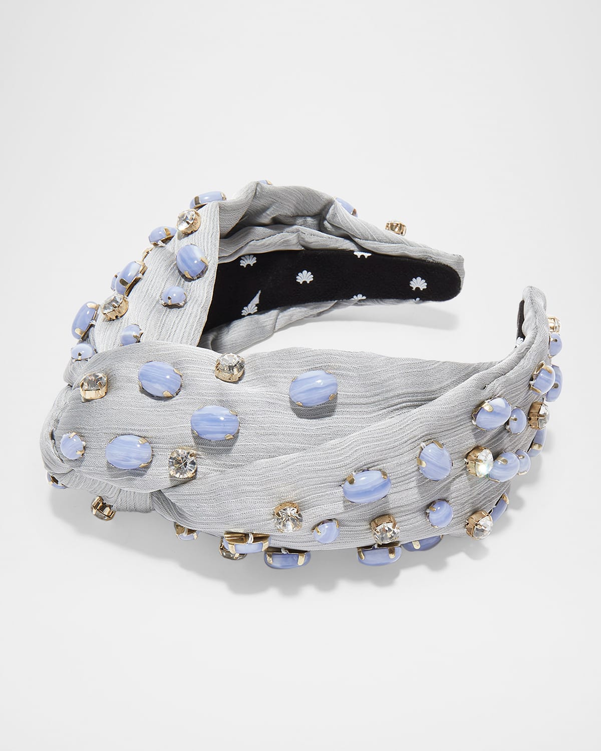 Lele Sadoughi Greta Knotted Headband In Blue Lace Agate 400