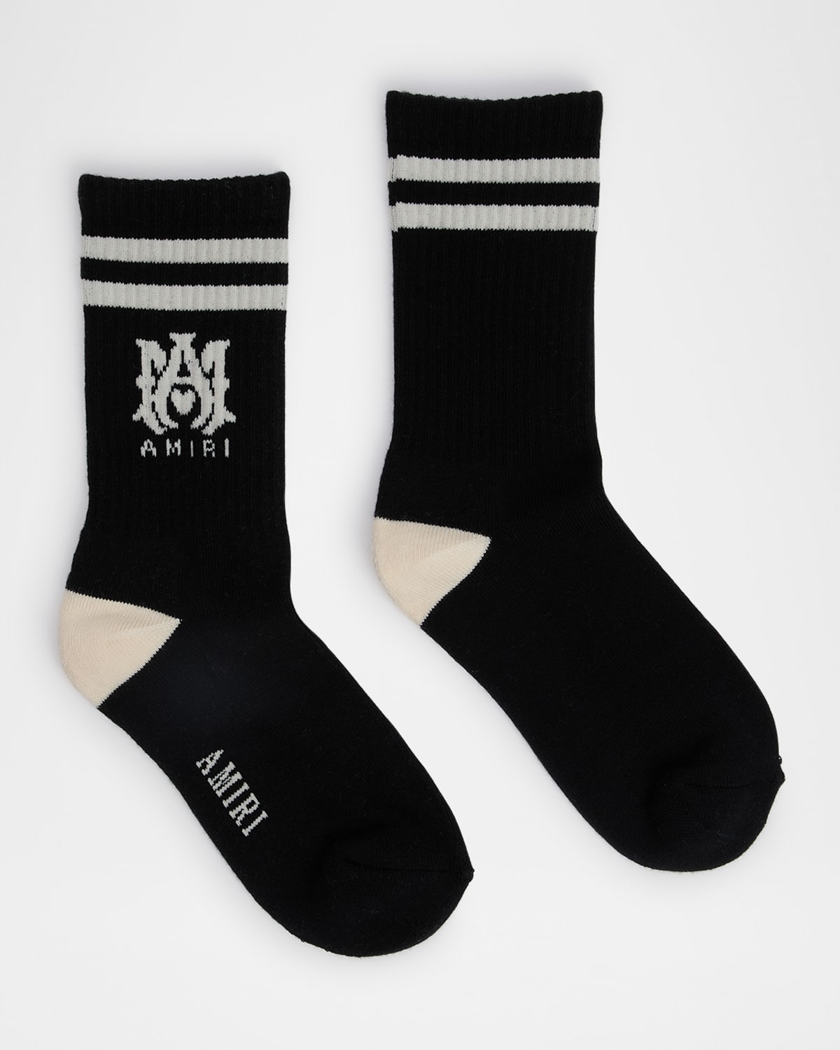 Amiri Kids Logo Tube Socks In Black