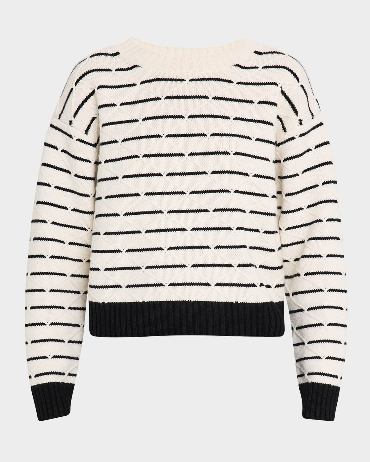 MAX MARA GETTONE STRIPED WOOL-CASHMERE SWEATER 