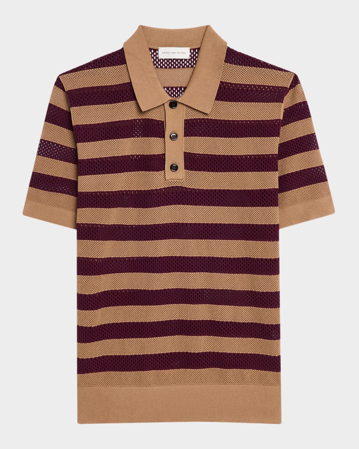 Men's Mercy Striped Knit Polo Shirt