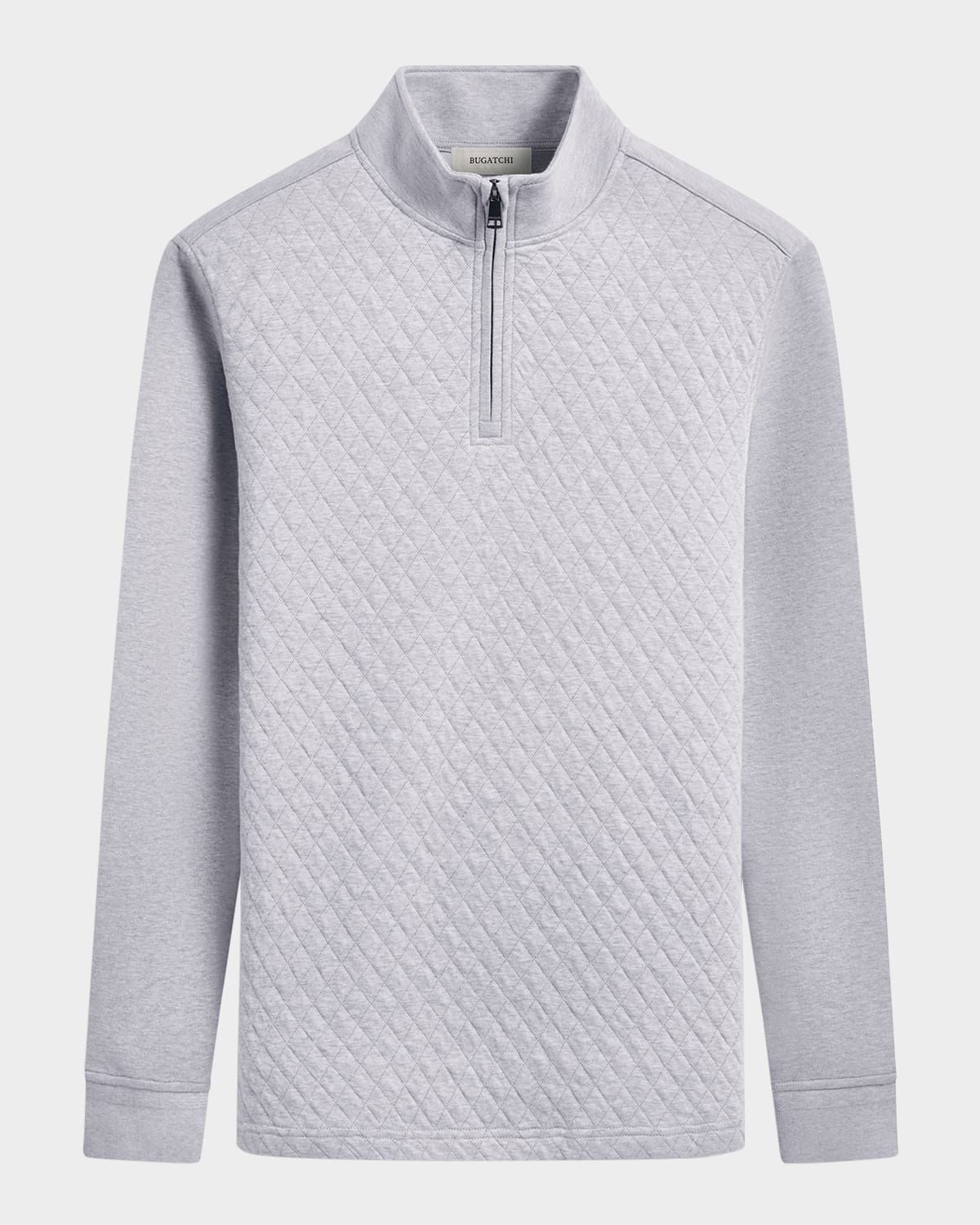 Men's Diamond-Quilted Quarter-Zip Sweater