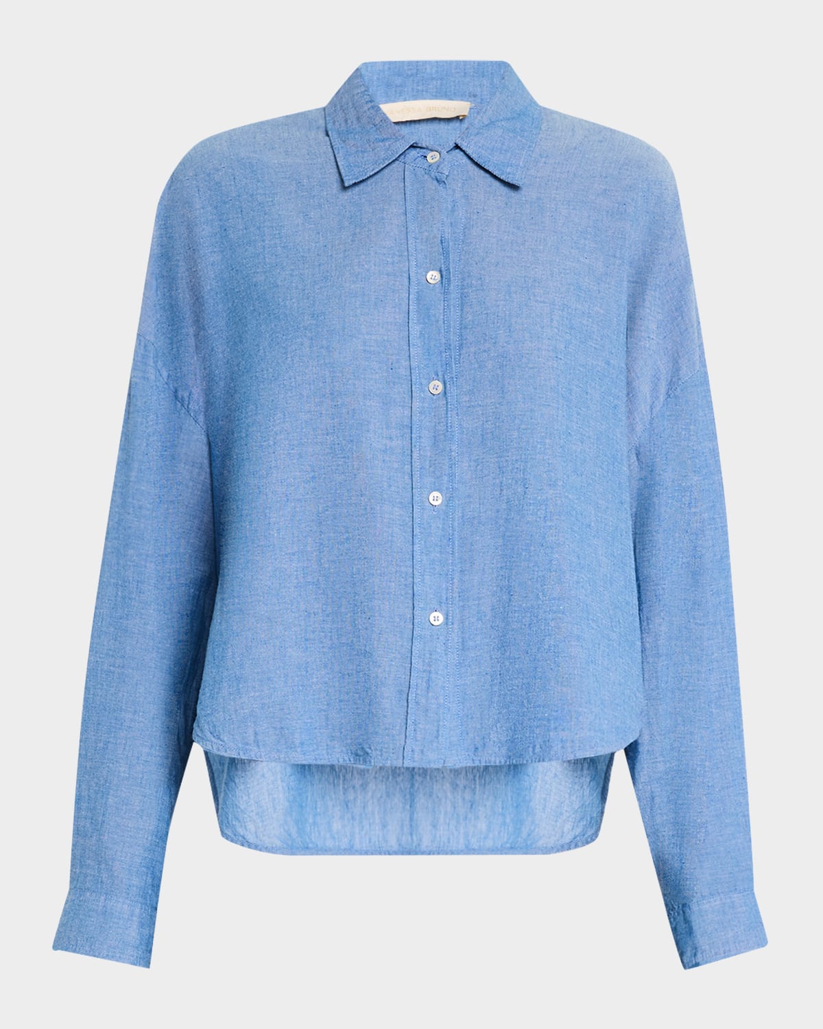 Oversized Button-Down Cotton Blouse
