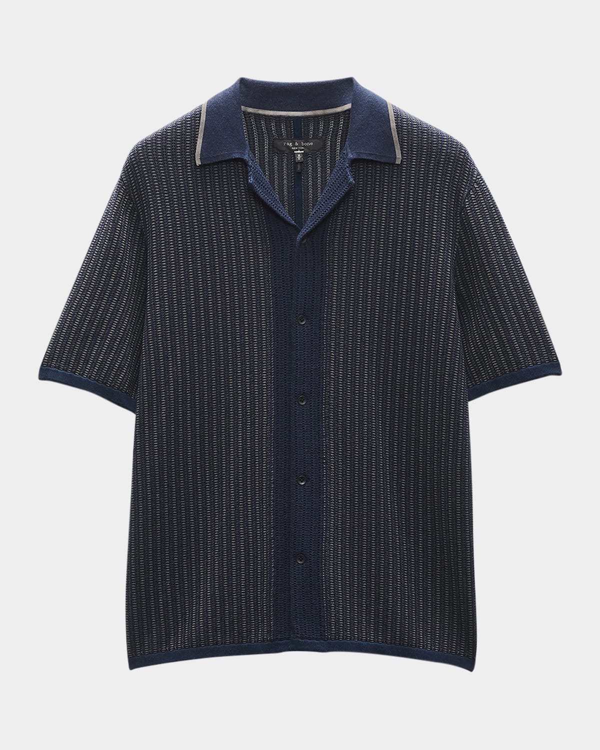 Rag & Bone Men's Harris Camp Shirt In Black