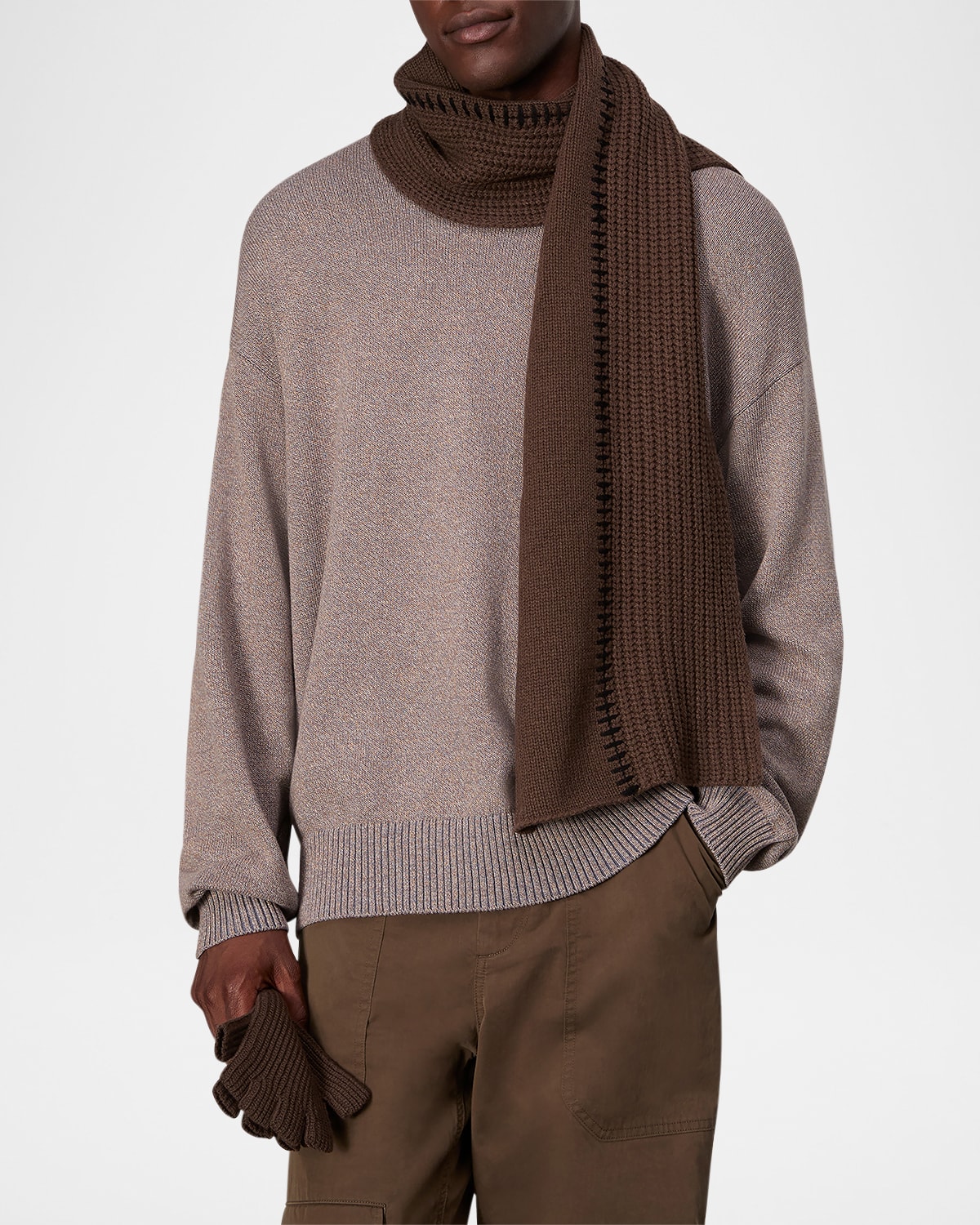 Rag & Bone Men's Dexter Marled Sweater In Grey Multi