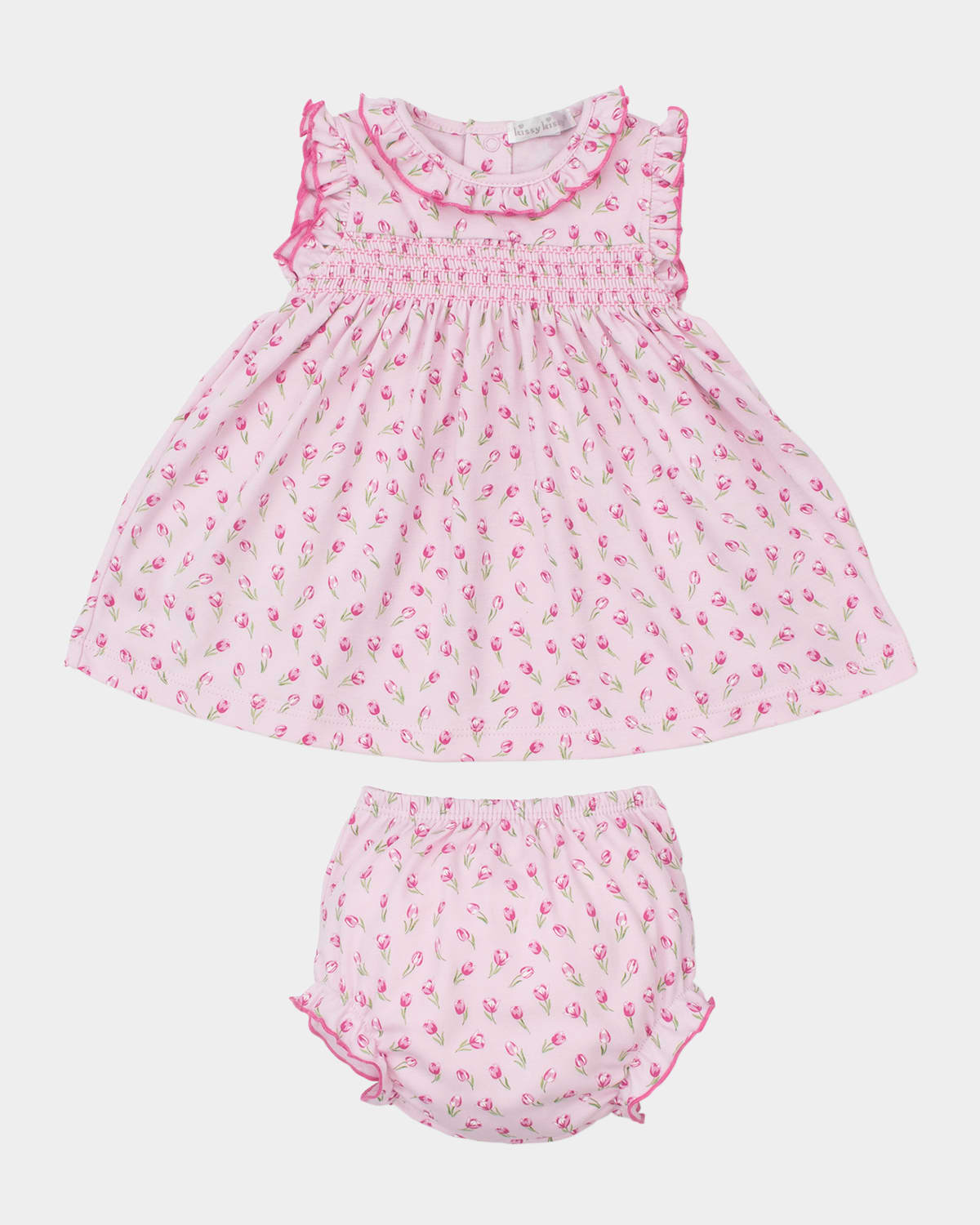 KISSY KISSY GIRL'S TULIP BLOSSOMS DRESS & BLOOMERS SET 