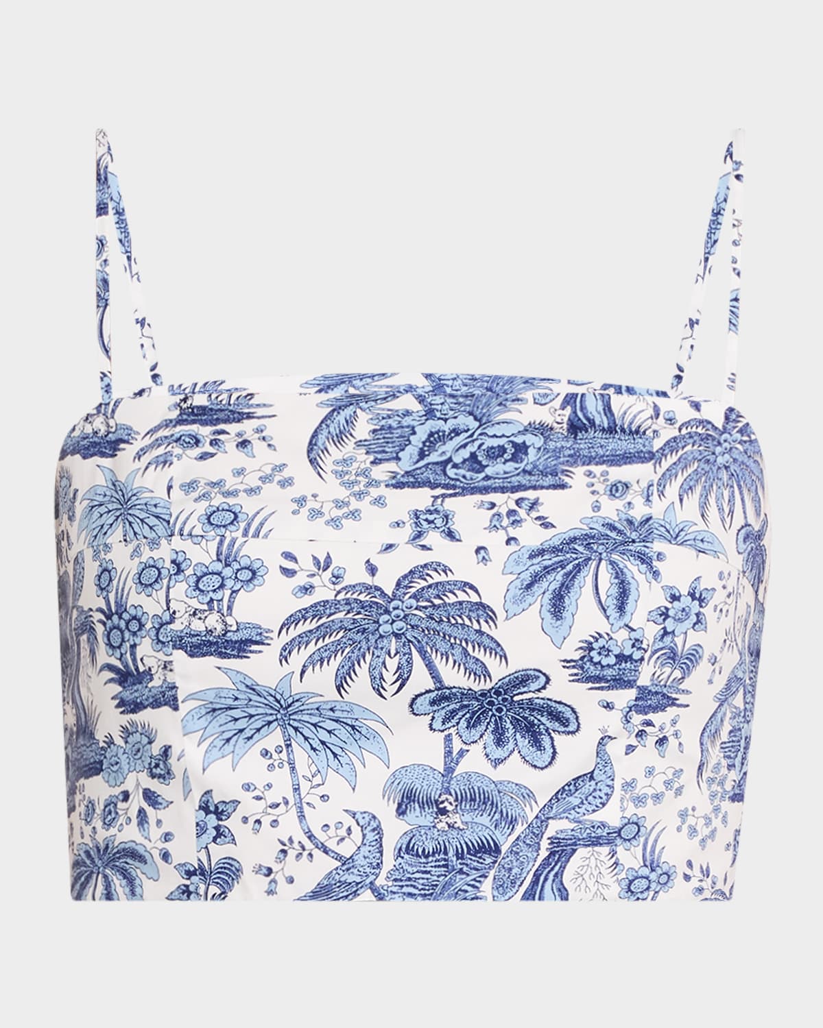 Staud Mala Bikini Top Blue Toile M In Blue Toile