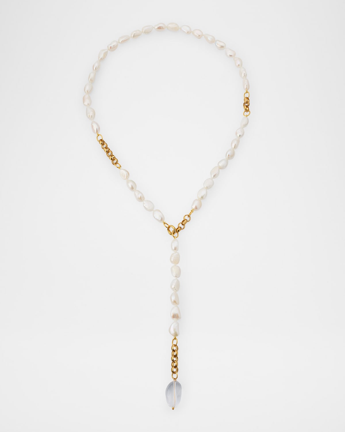 Three-Way Freshwater Pearl Lariat Necklace