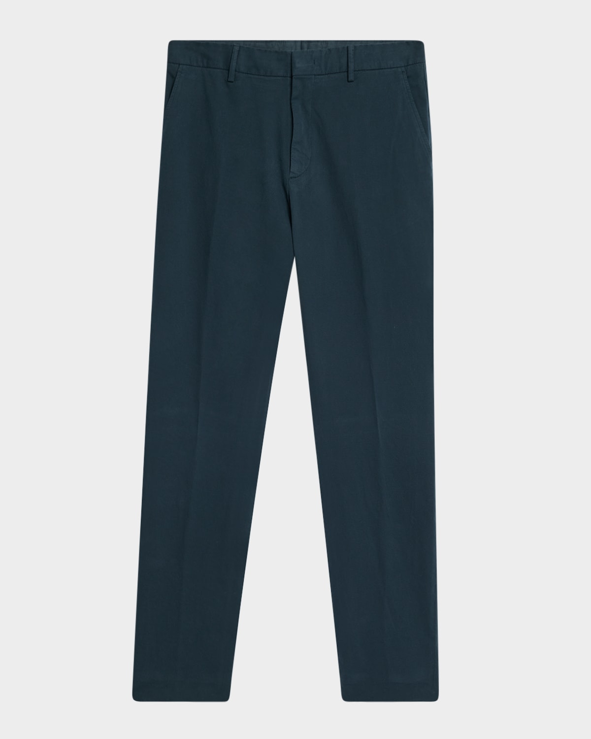 ZEGNA MEN'S STRAIGHT FIT FLAT-FRONT PANTS 