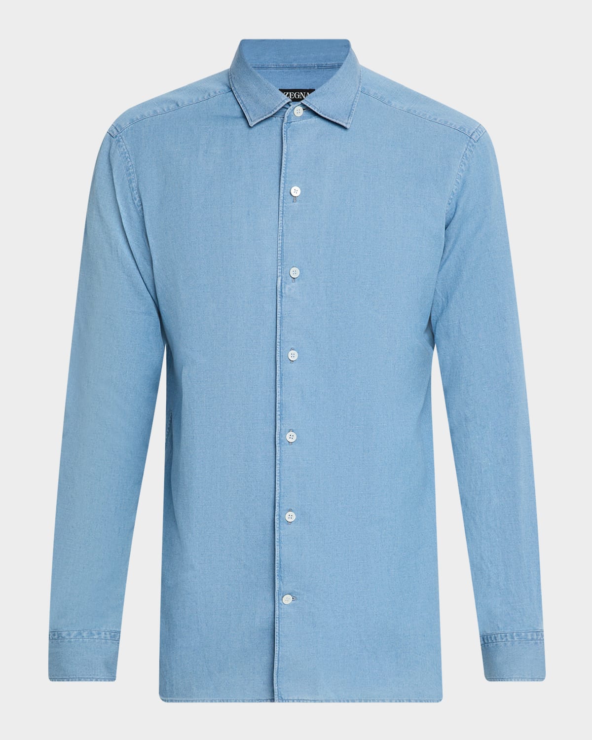Men's Denim Casual Button-Down Shirt