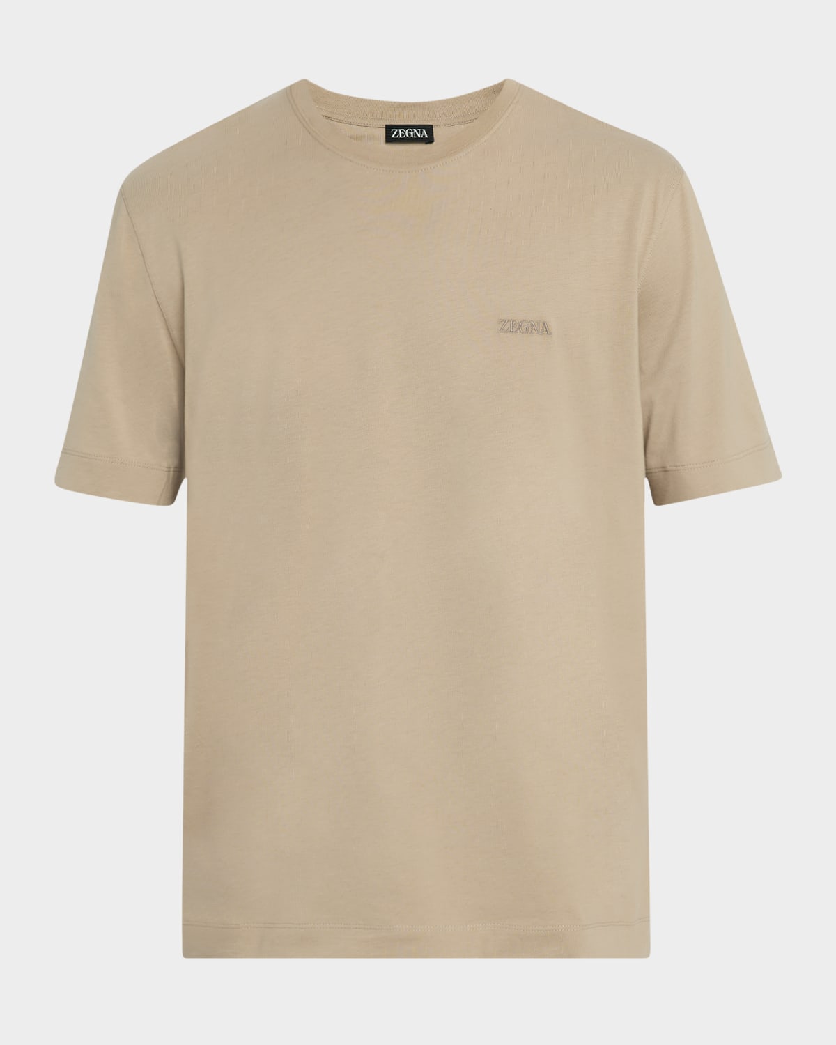 ZEGNA MEN'S COTTON CREWNECK T-SHIRT 