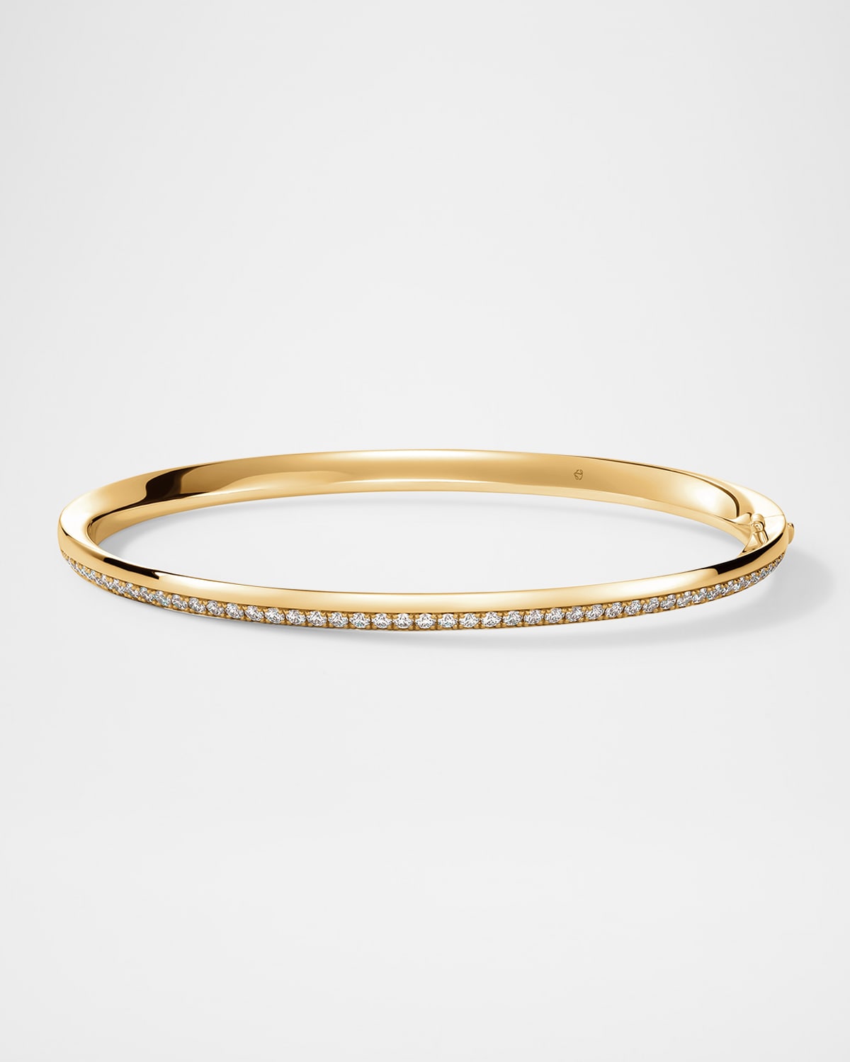 18K Yellow Gold Barre Pave Diamond Bangle Bracelet