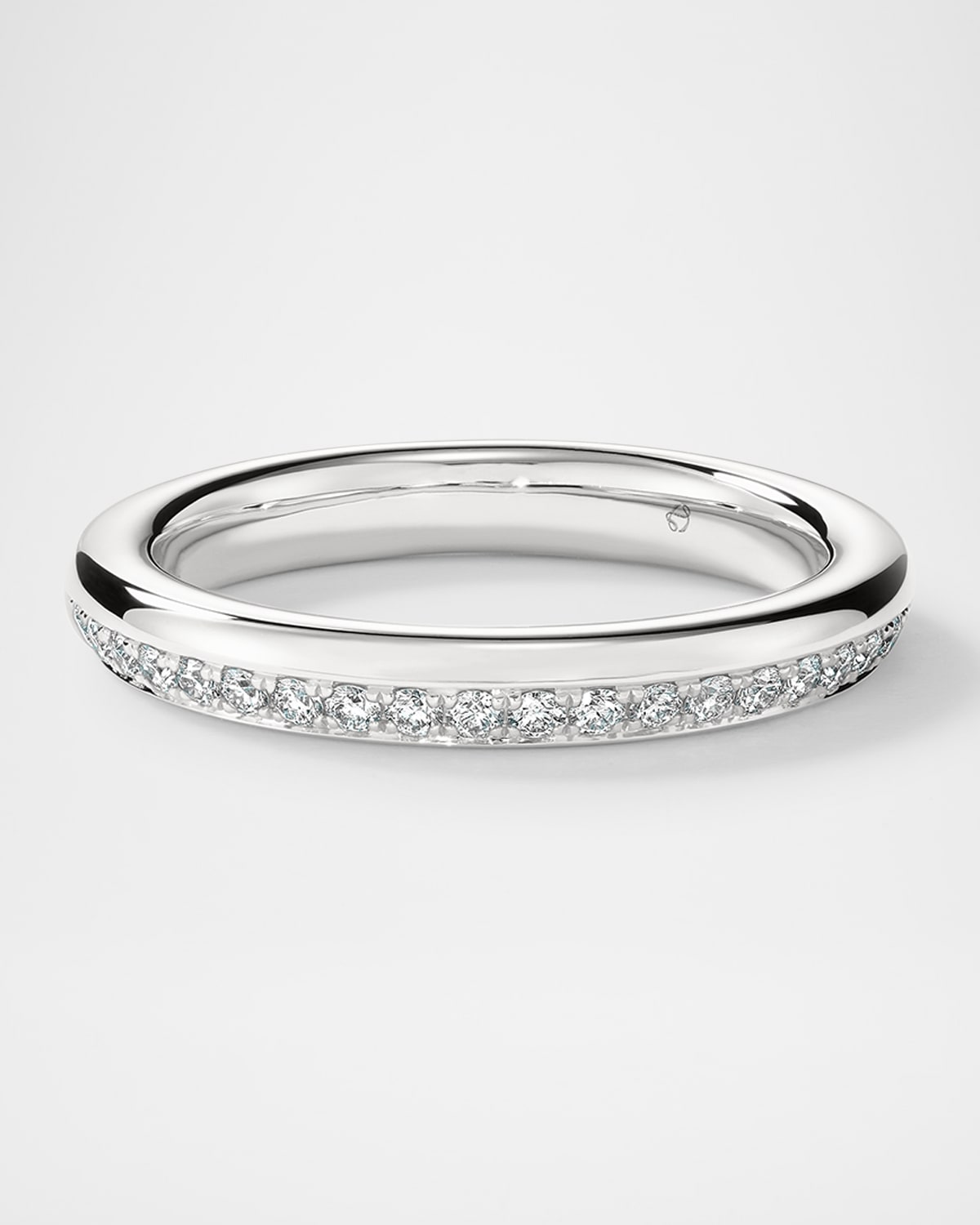 18K White Gold Barre Diamond Pave Band Ring