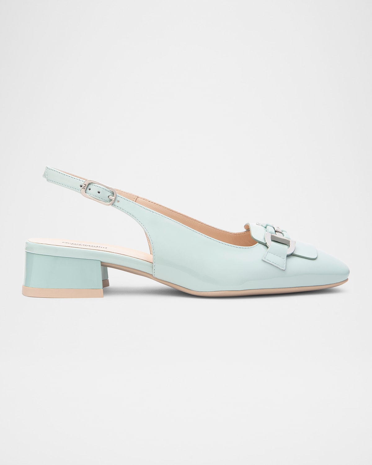 Patent Leather Horsebit Slingback Pumps