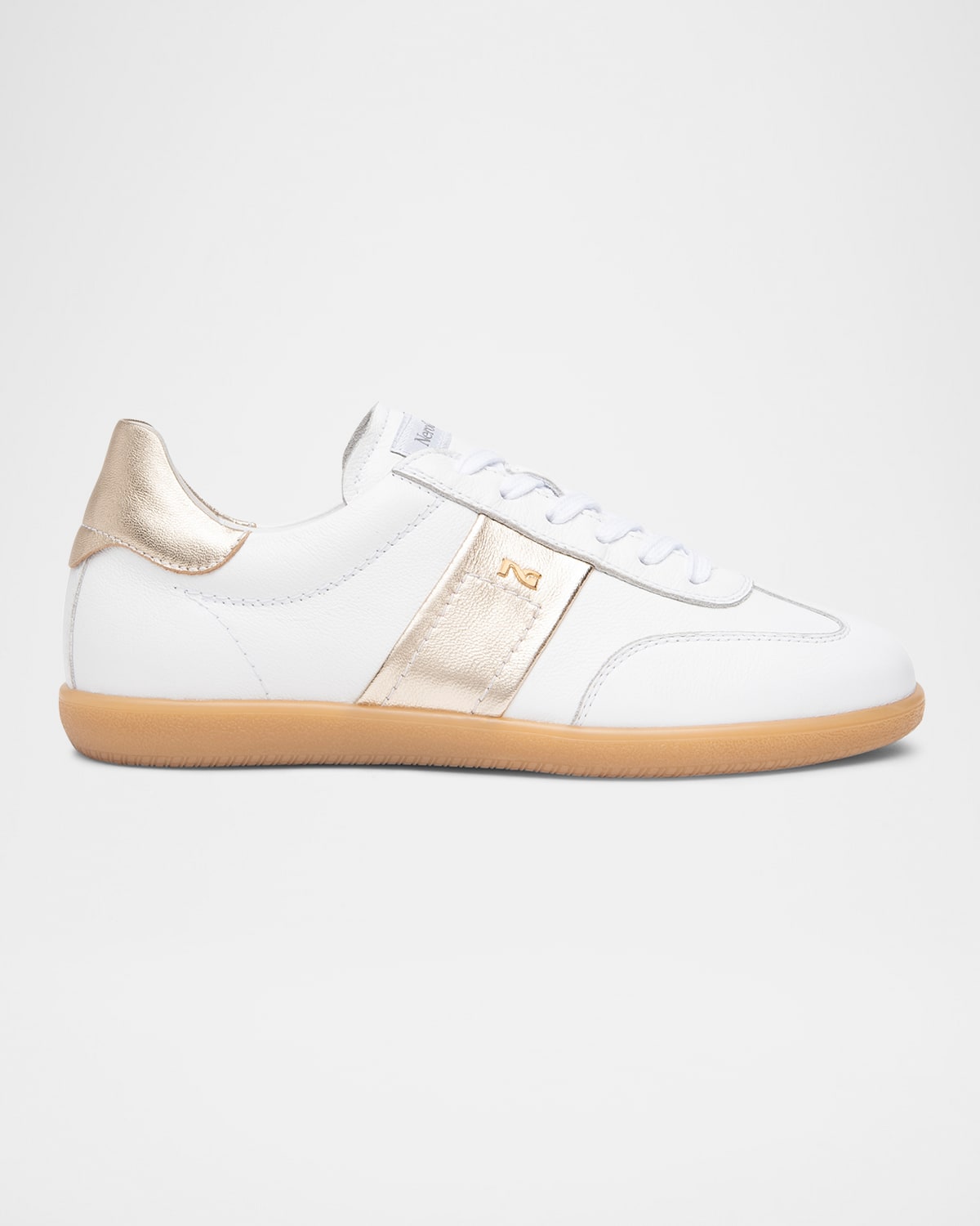Bicolor Leather Low-Top Tennis Sneakers