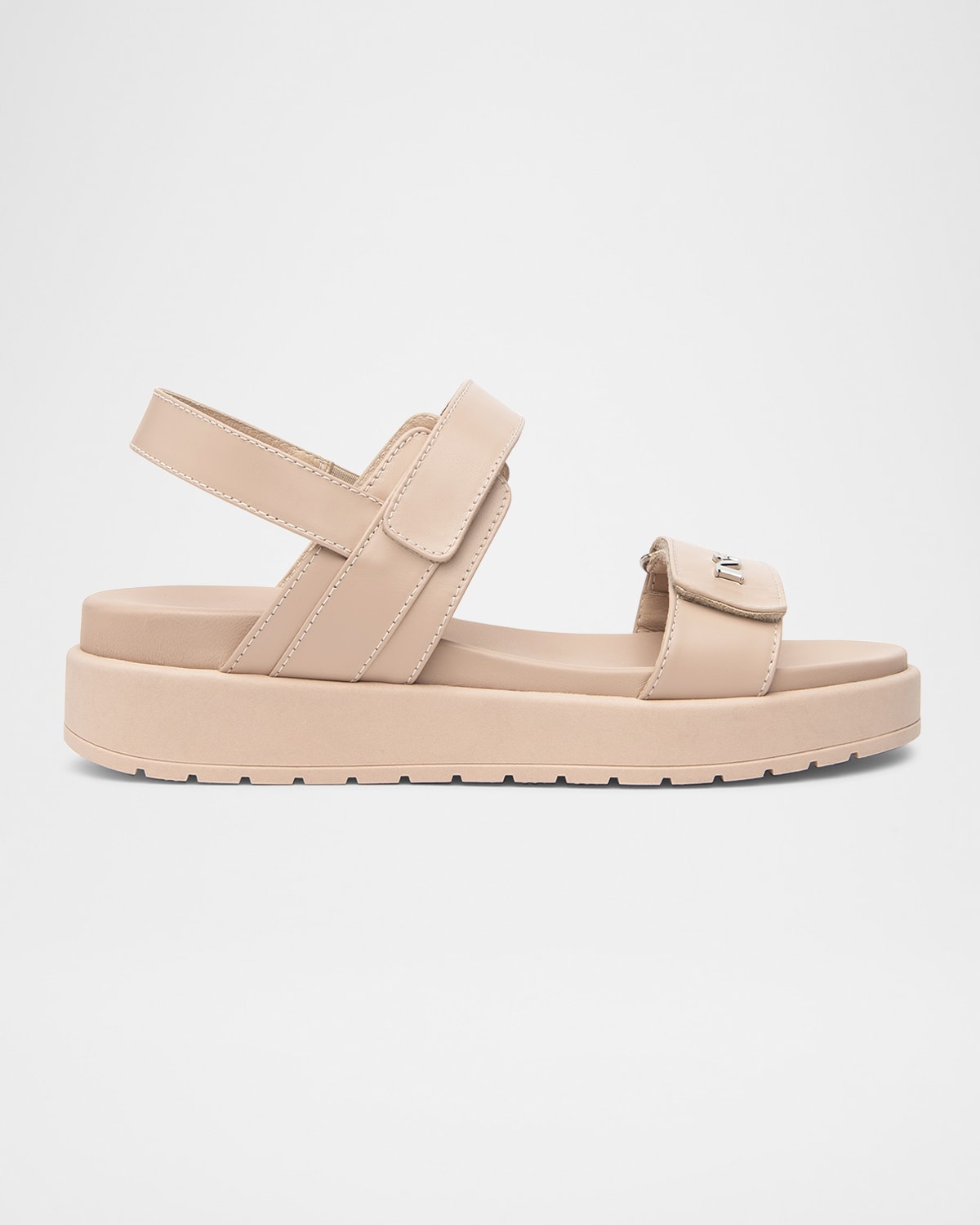 Leather Double-Grip Flatform Sandals