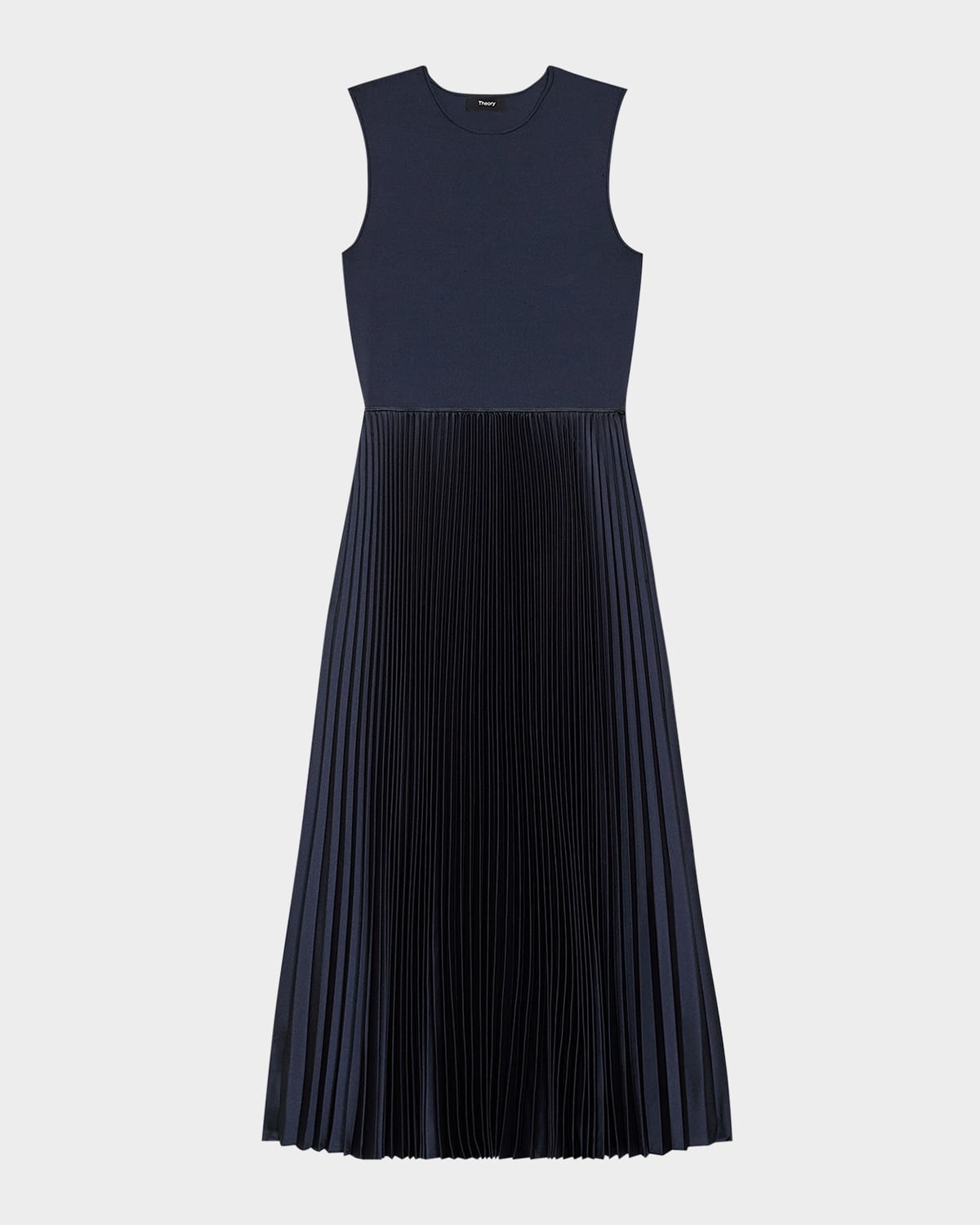 Theory Admiral Crepe Sleeveless Dress In Nocturne Navy