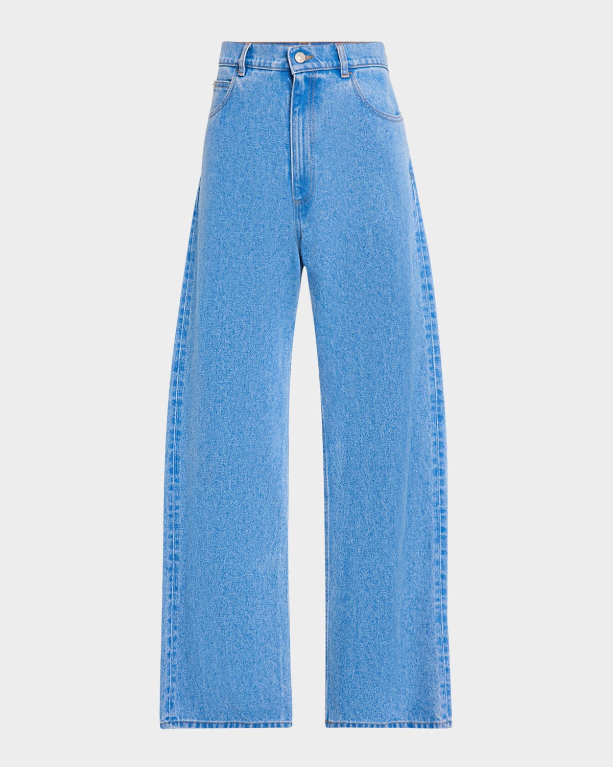 Marni Blue Organic Wide-leg Jeans In Cobalt