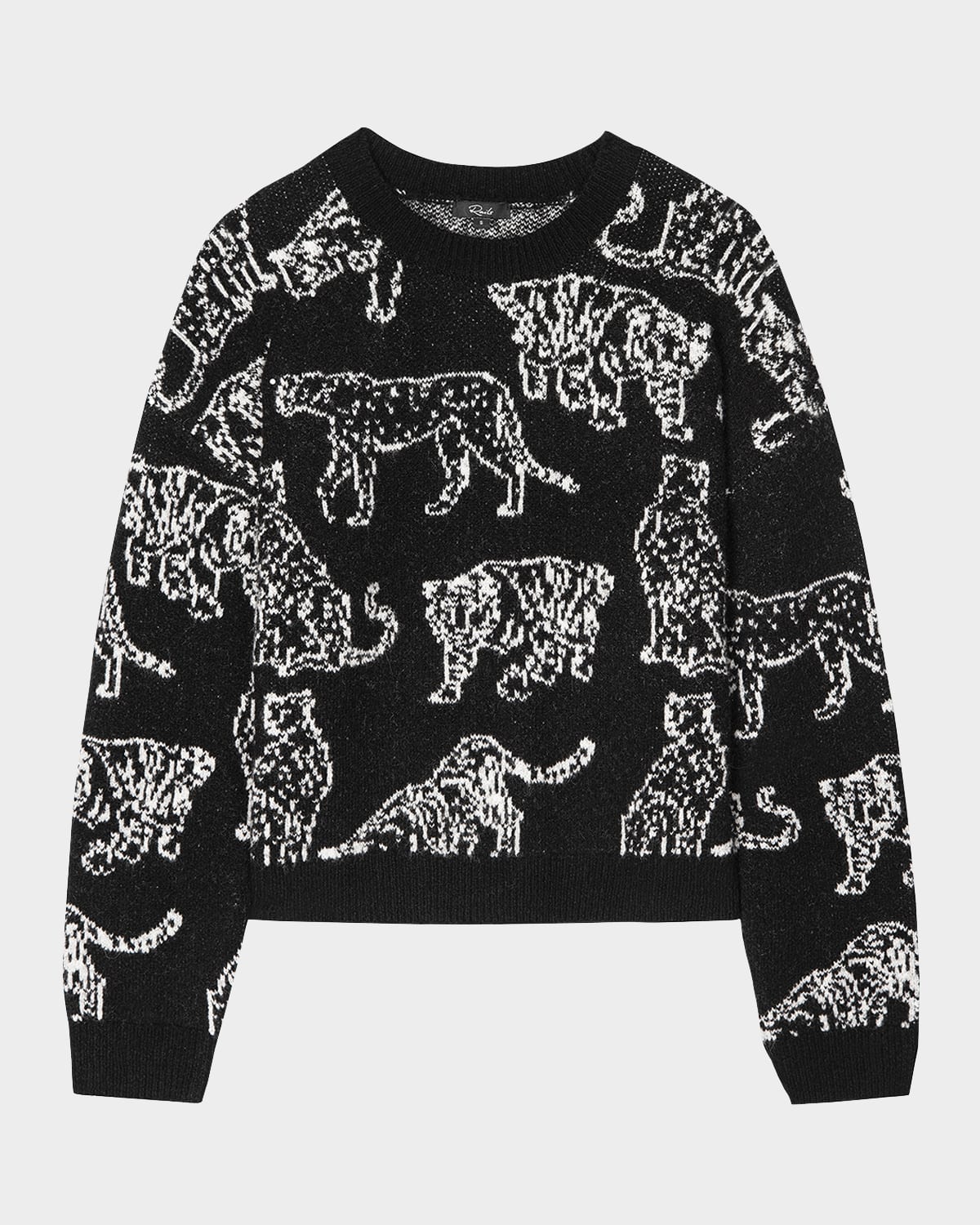 Perci Animal Print Wool-Blend Sweater