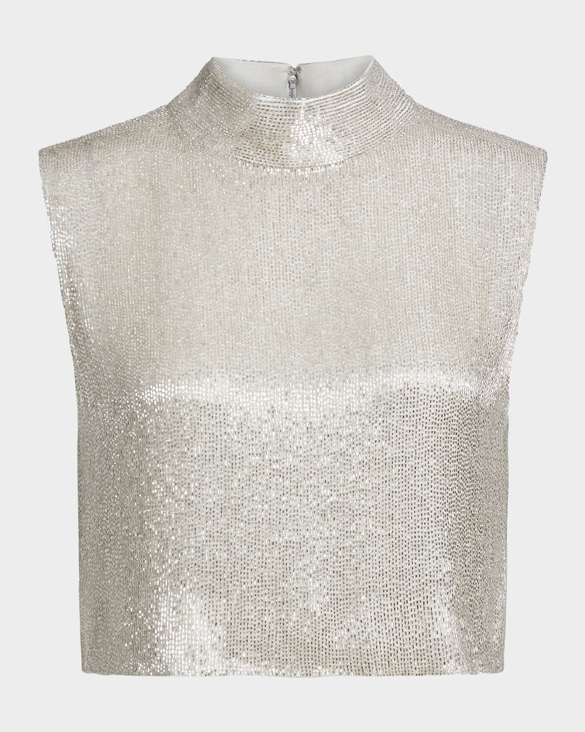 Gigi Embellished Silk Tank Top