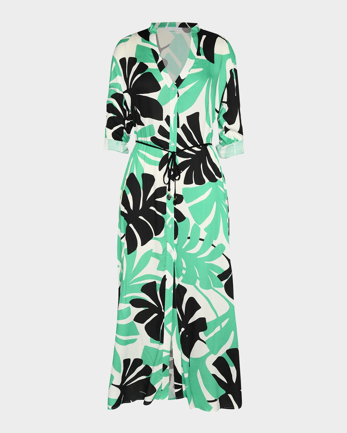 Monstera Maxi Shirtdress