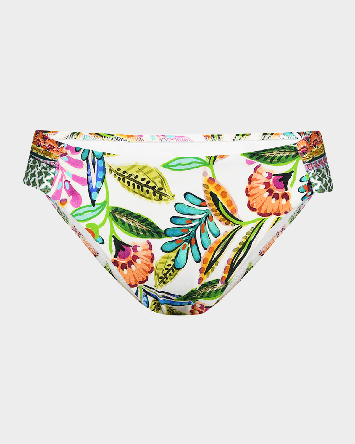 Sunshine 79 Jungle Shirred Side Hipster Bikini Bottoms In Multi