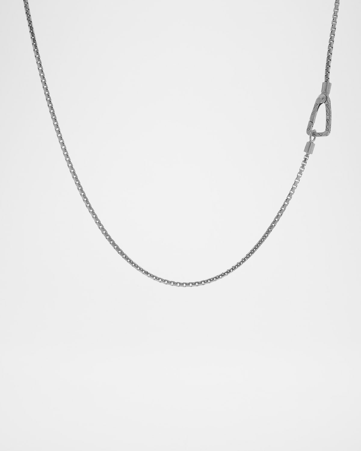 Ulysses Ultrafine Tubular Oxidized Silver Necklace, 20.5"L