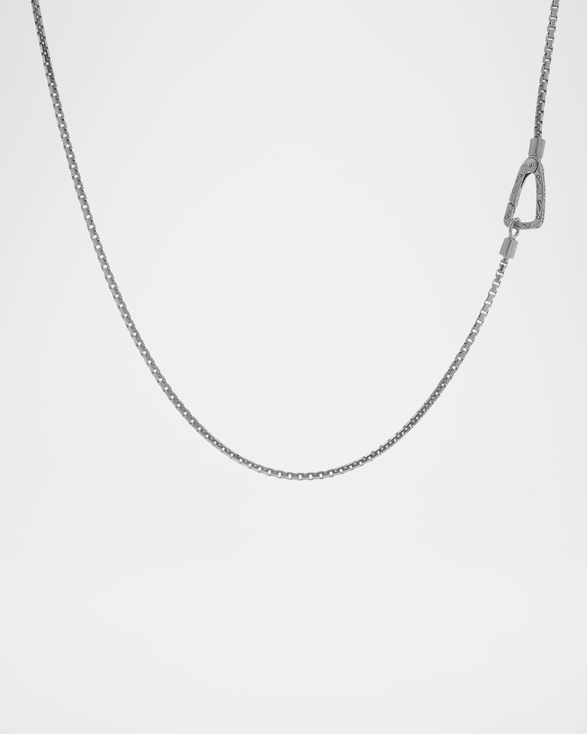 Ulysses Ultrafine Tubular Oxidized Silver Necklace, 24"L