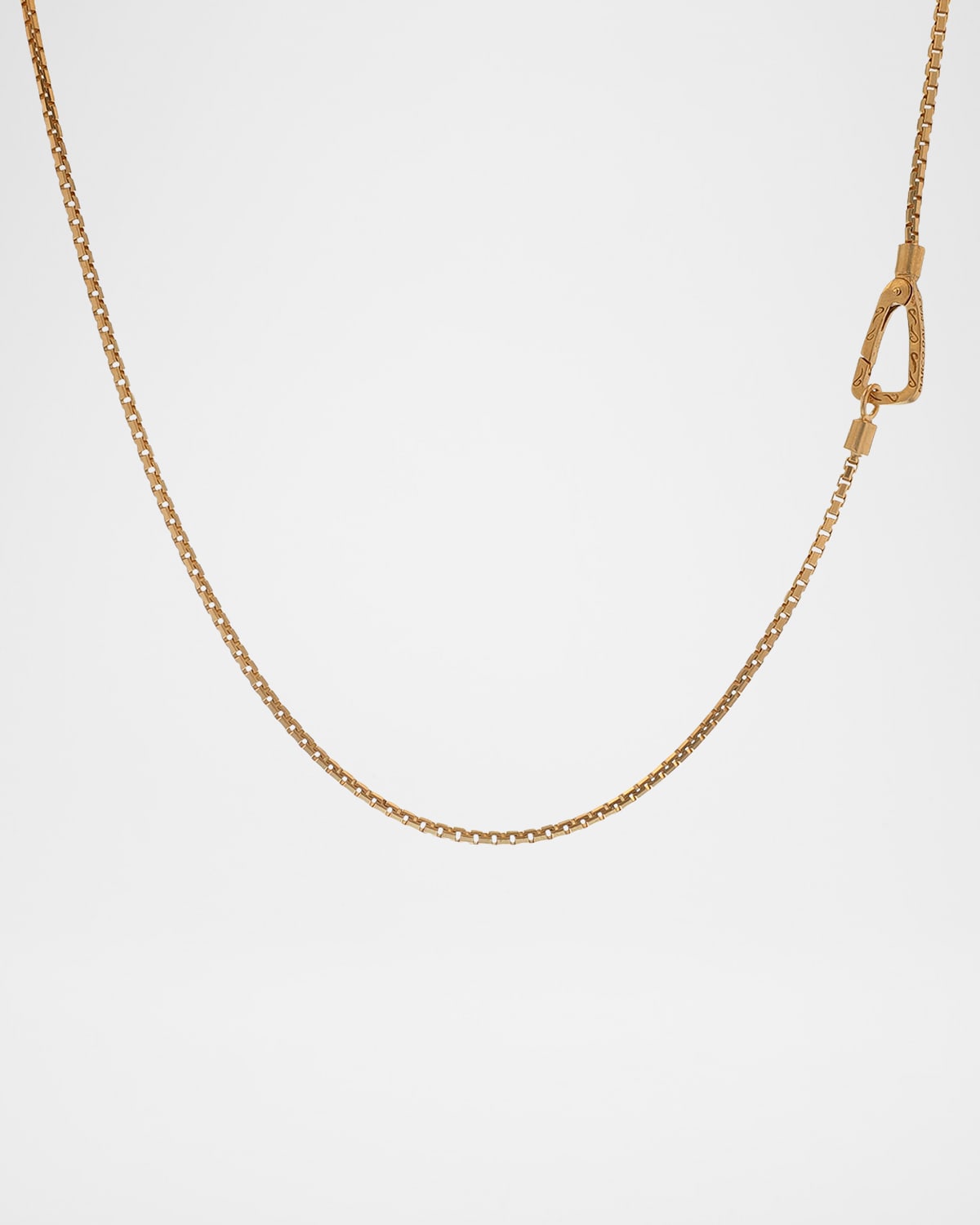 Men's Ulysses 18K Matte Gold Vermeil Necklace, 24.5"L