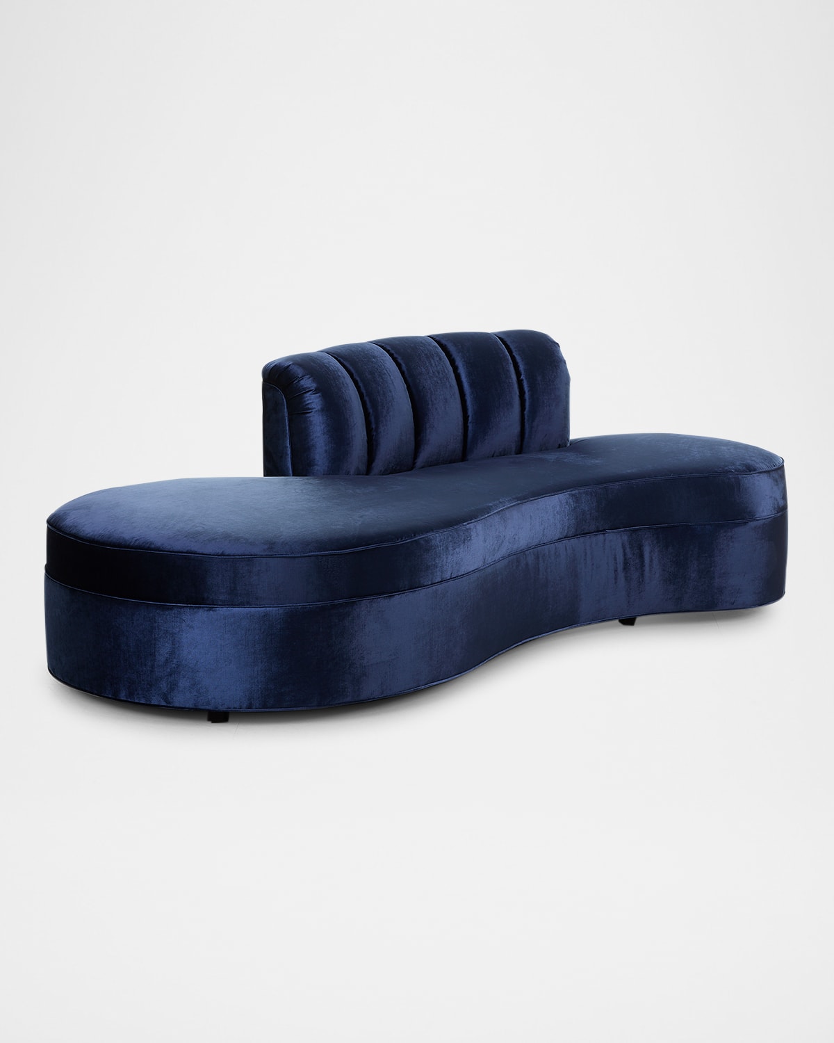 Haute House Layla Petite Velvet Sofa, 90" In Navy