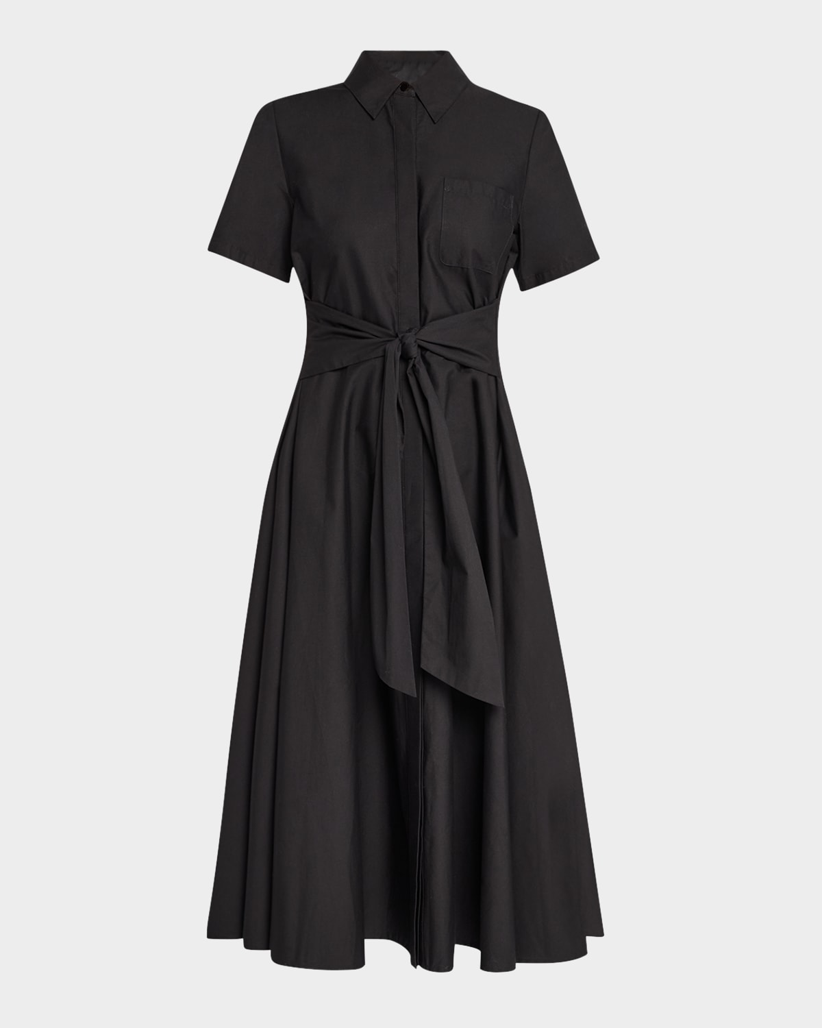 Megan Tie-Front Midi Shirtdress