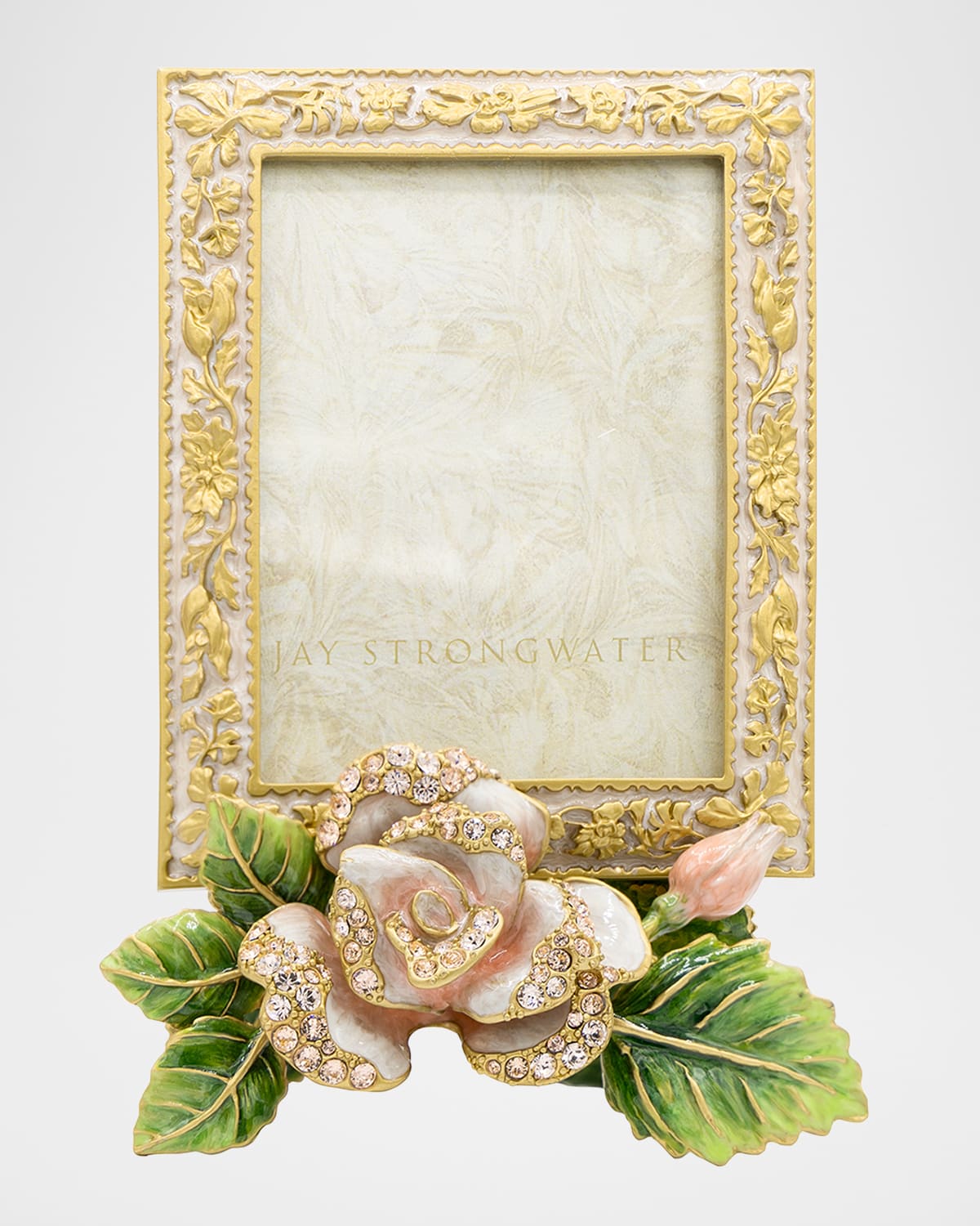 Jay Strongwater Kaylee Rose Picture Frame, 3" X 4"