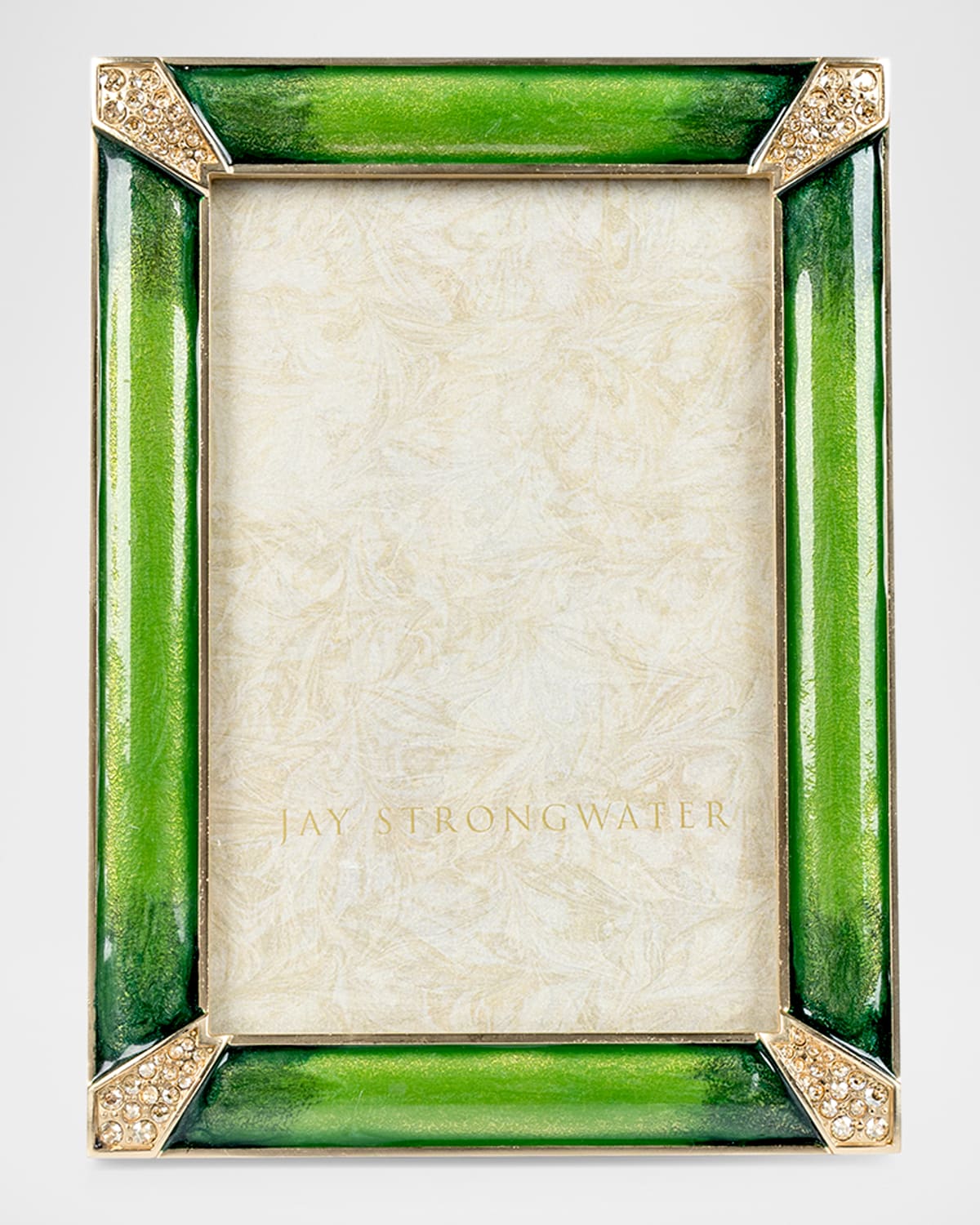 Jay Strongwater Lavinia 4" X 6" Picture Frame, Emerald