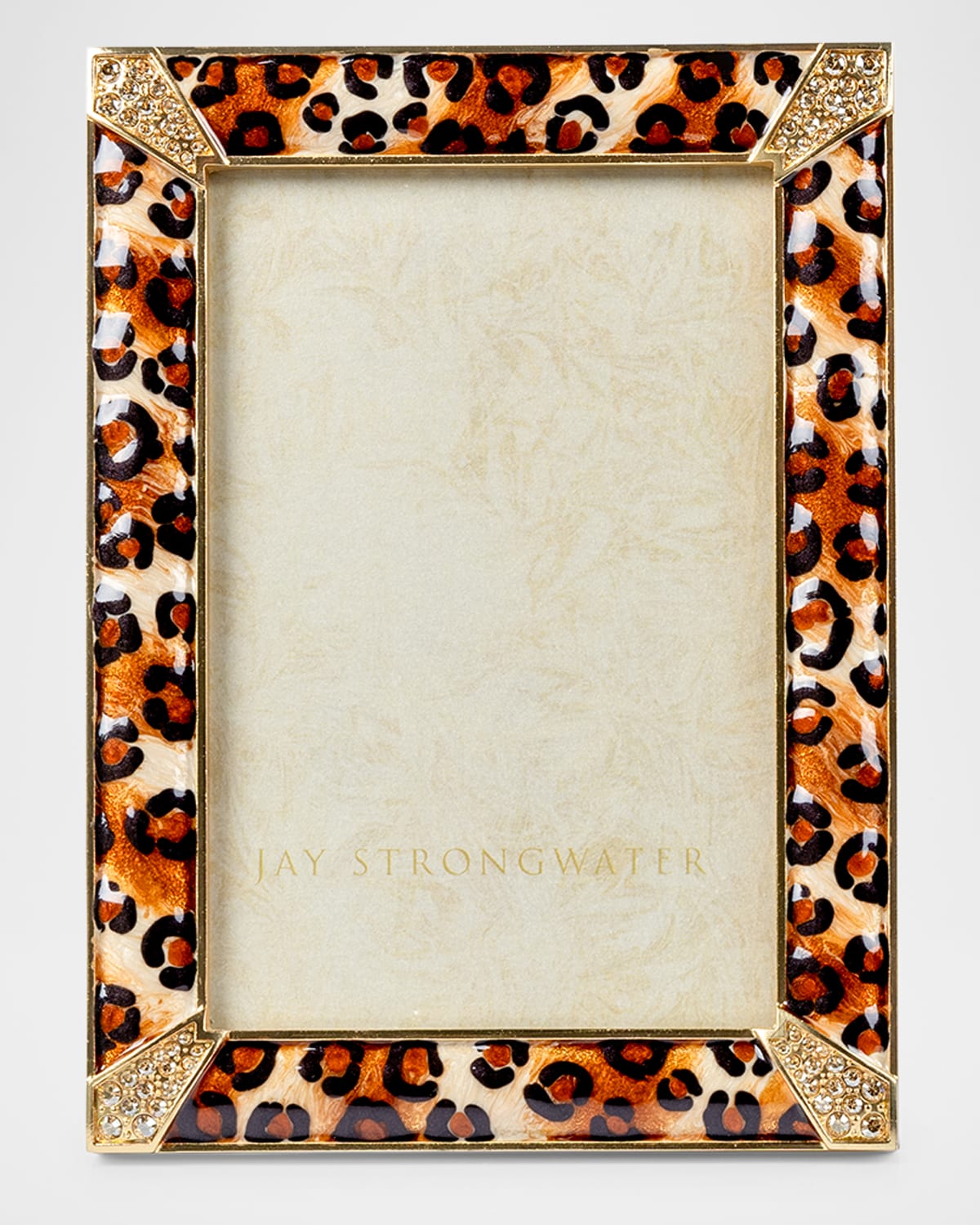 Jay Strongwater Lavinia 4" X 6" Picture Frame, Leopard