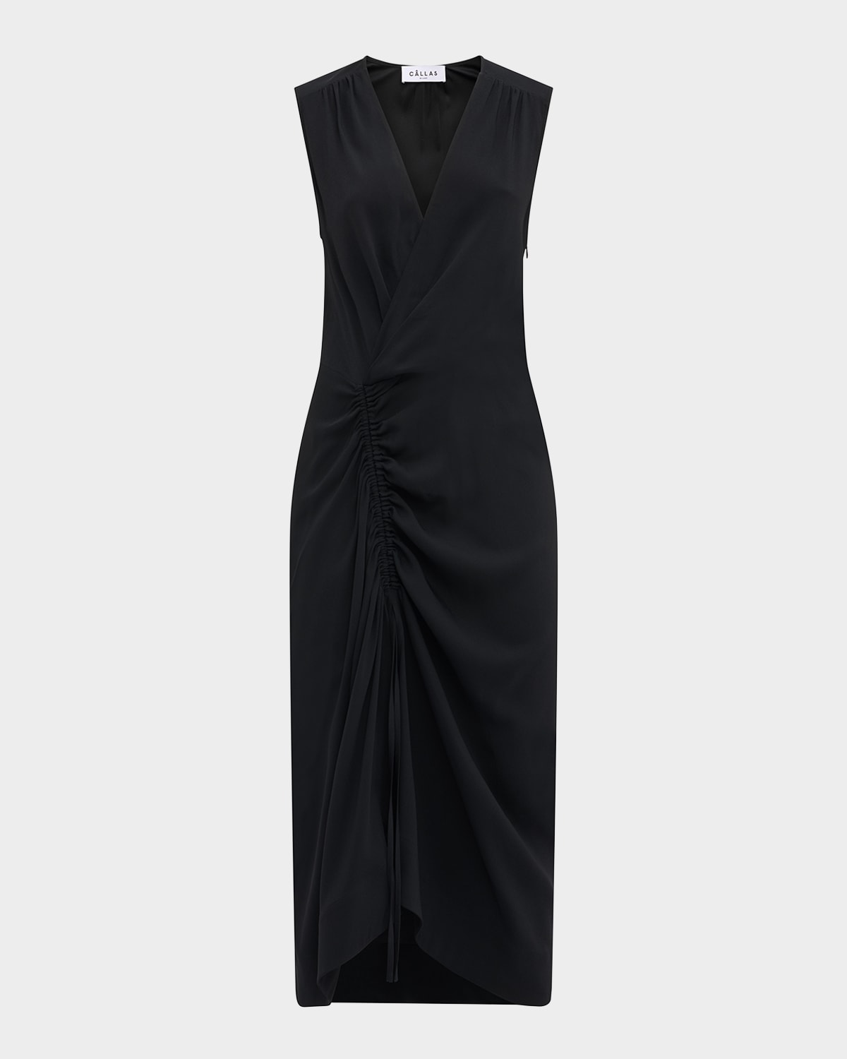 Agnes Sleeveless Ruched Midi Dress