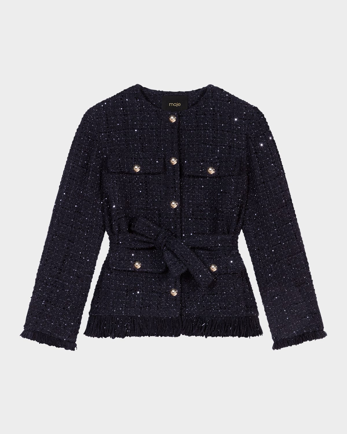 Venablisa Sequined Tweed Blazer